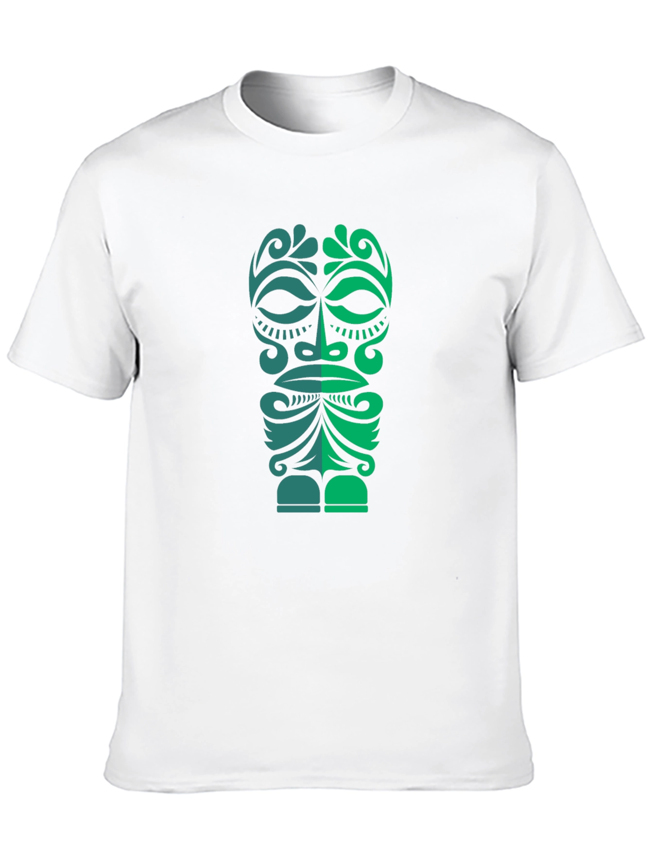 Tribal Tiki Mask Graphic Tee - Mens Black T-Shirt