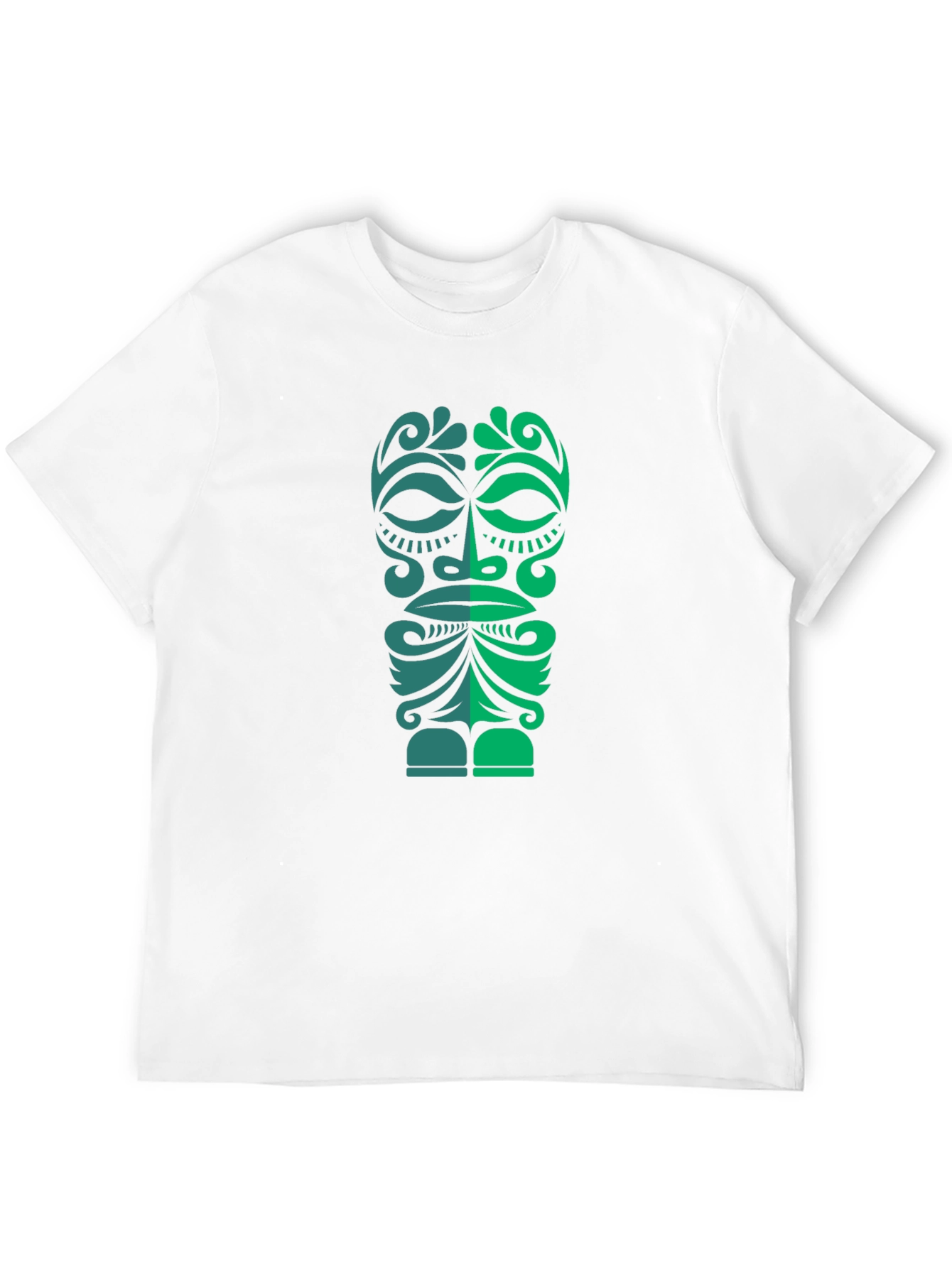 Tribal Tiki Mask Graphic Tee - Mens Black T-Shirt