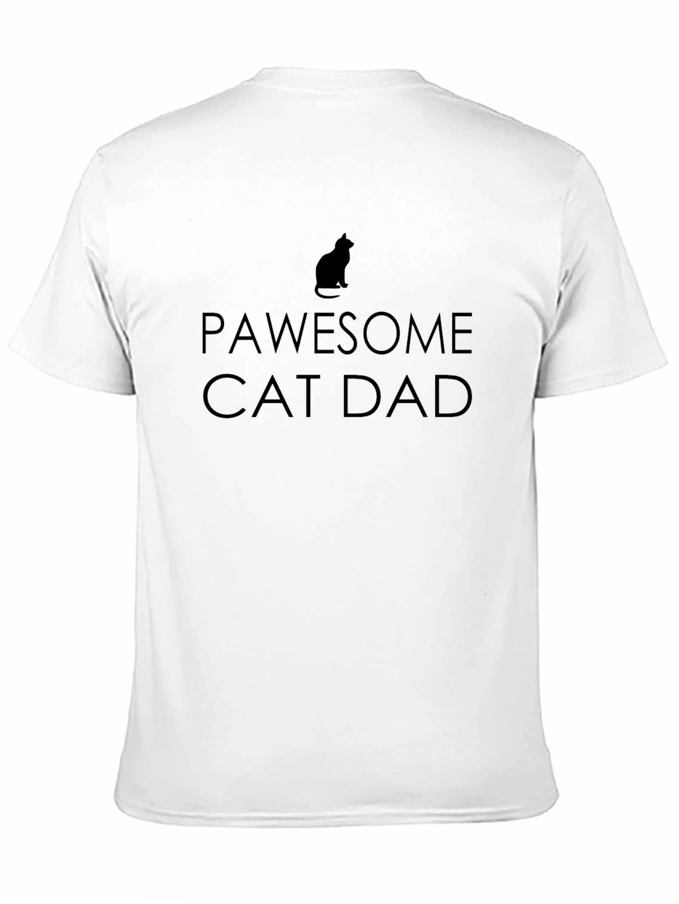 Pawsome Cat Dad Black T-Shirt
