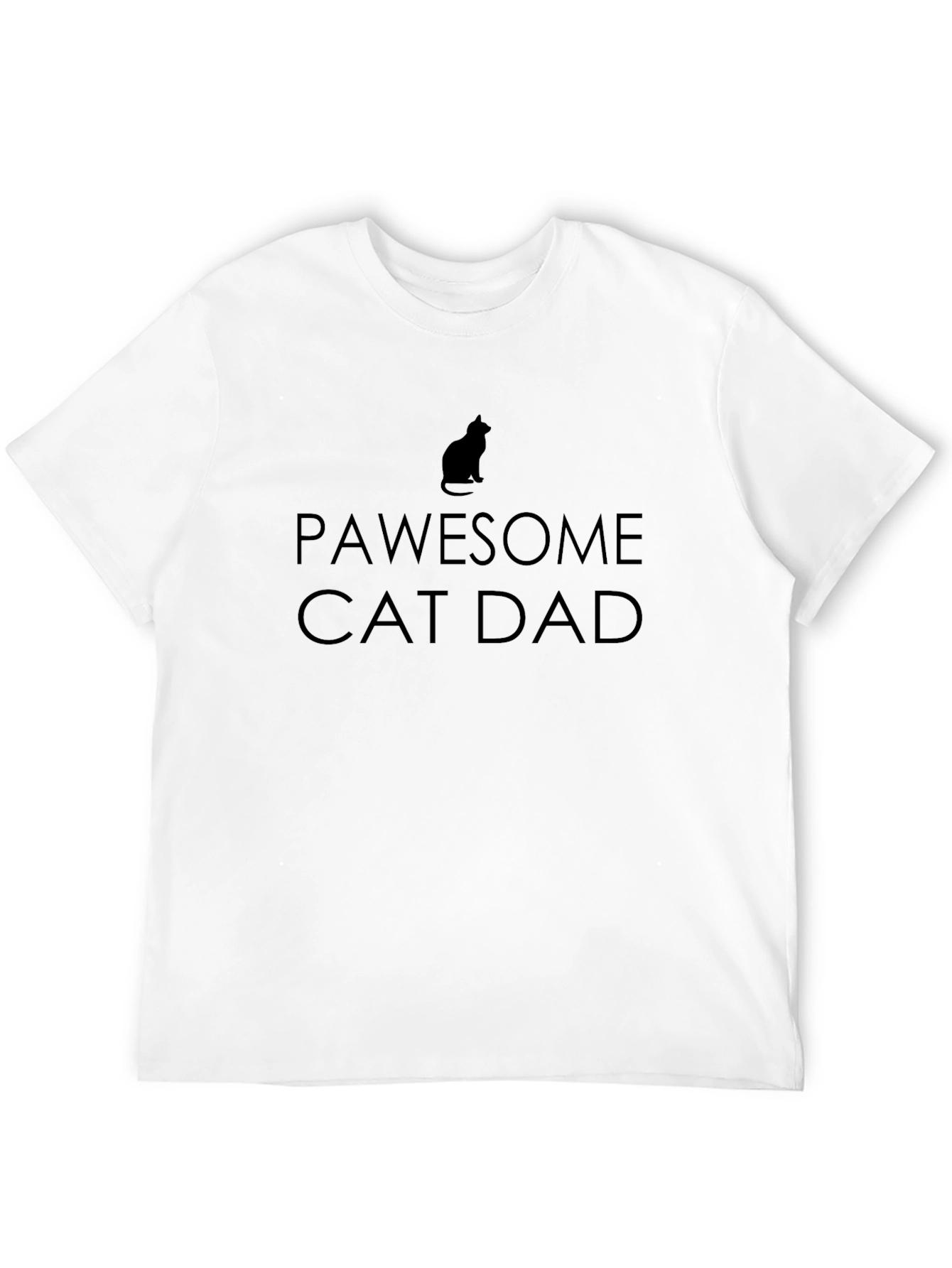 Pawsome Cat Dad Black T-Shirt