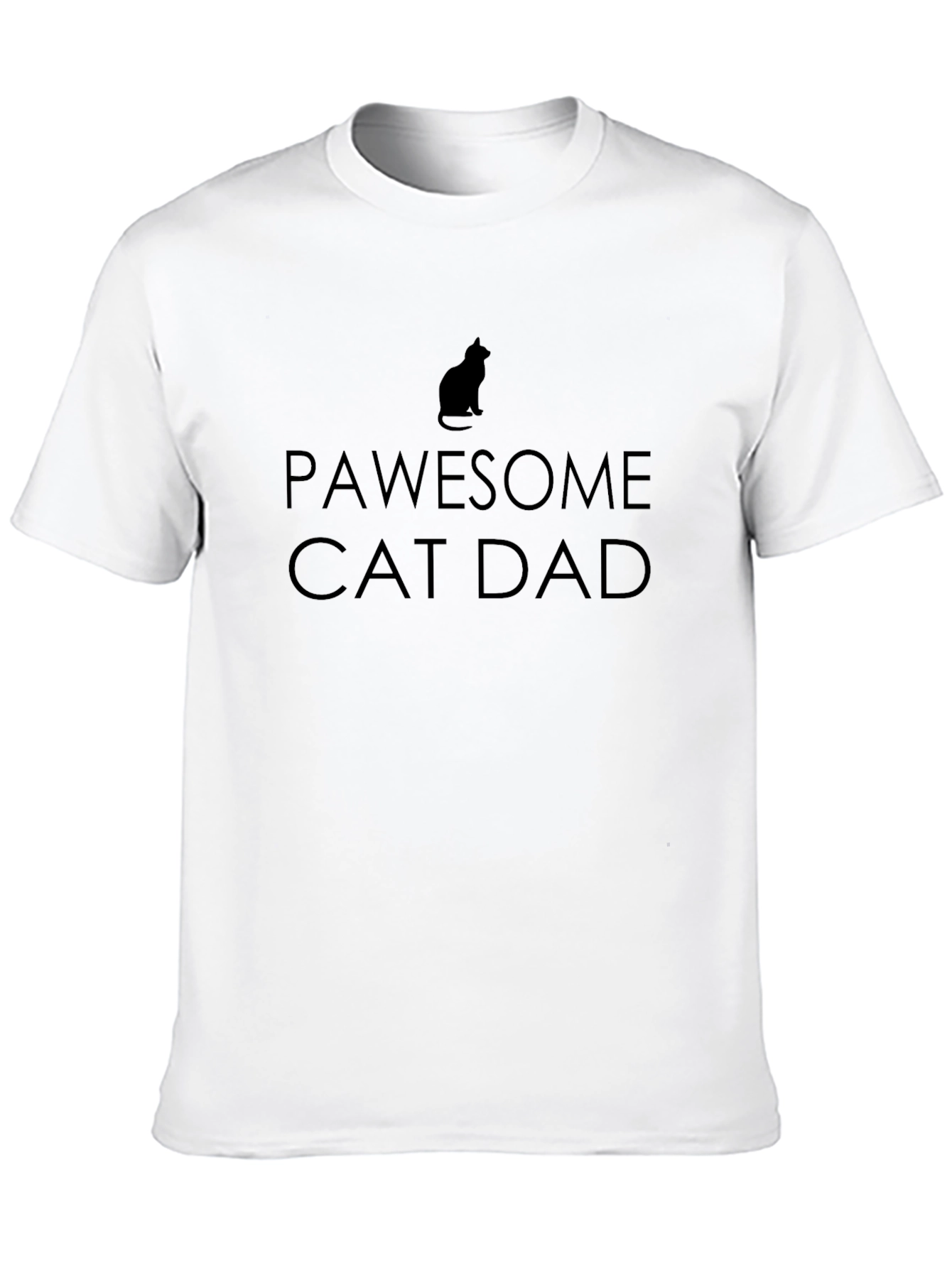 Pawsome Cat Dad Black T-Shirt