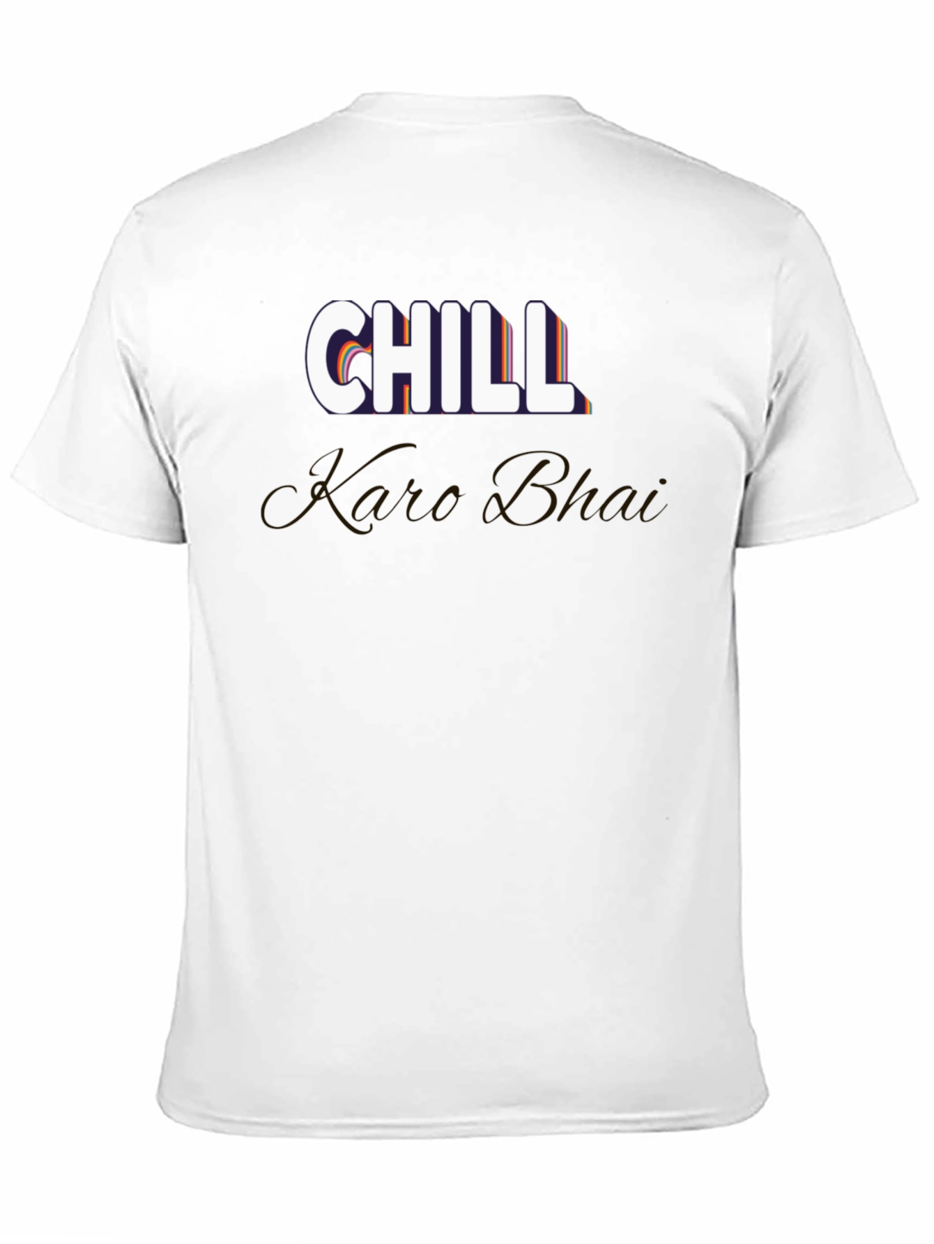 Chill Karo Bhai Black Graphic Tee