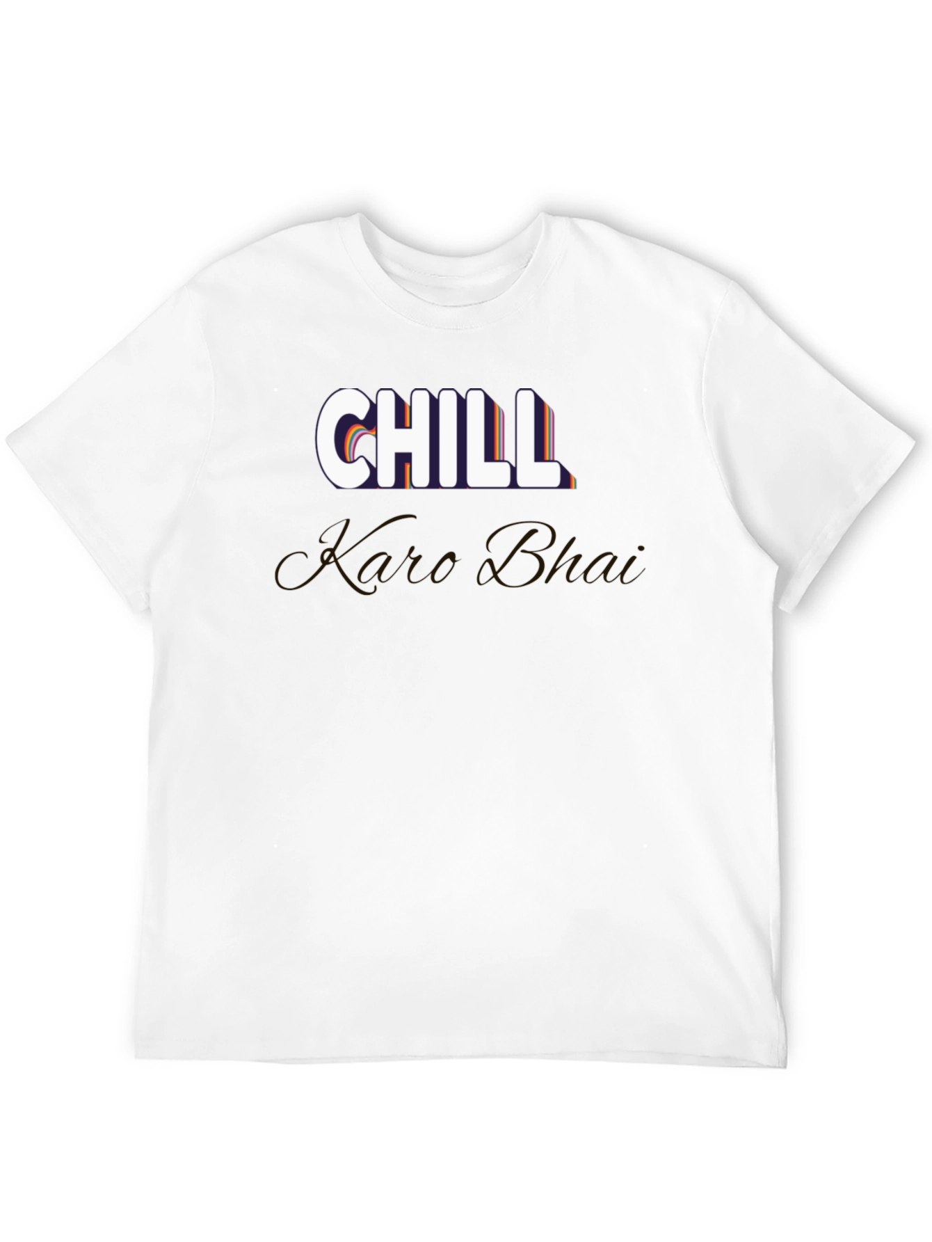 Chill Karo Bhai Black Graphic Tee