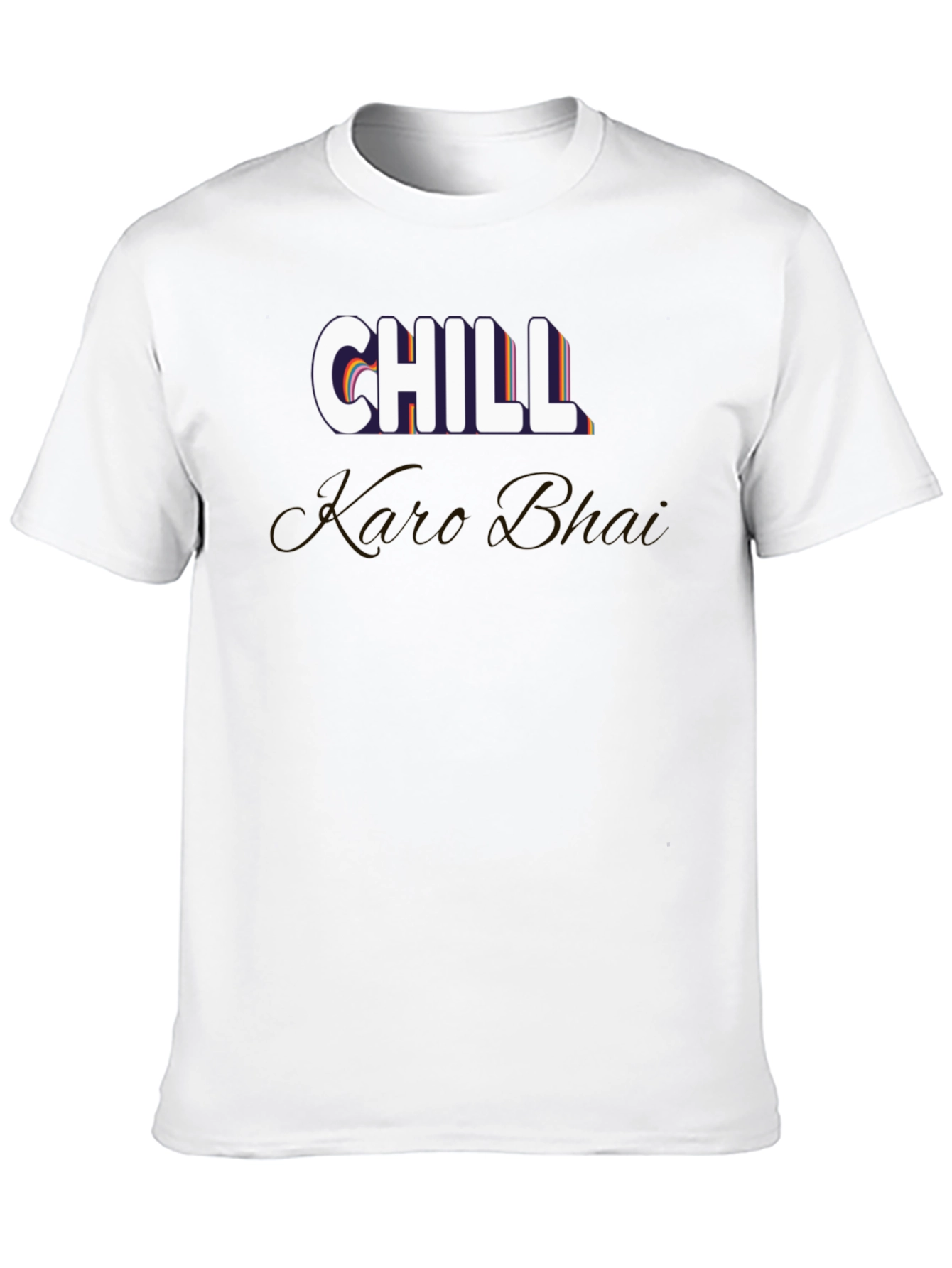 Chill Karo Bhai Black Graphic Tee