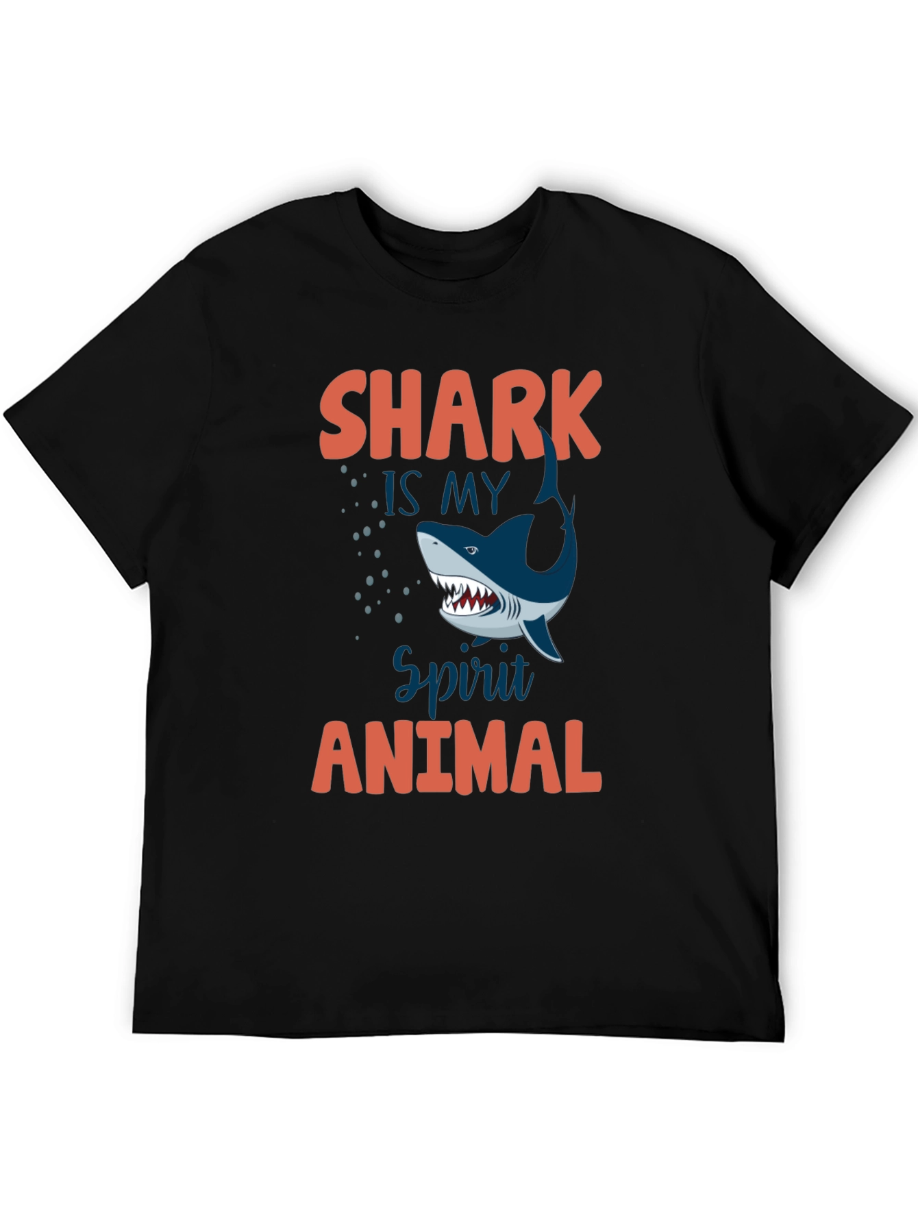 Shark Spirit Animal Graphic Tee - Mens Crewneck T-Shirt