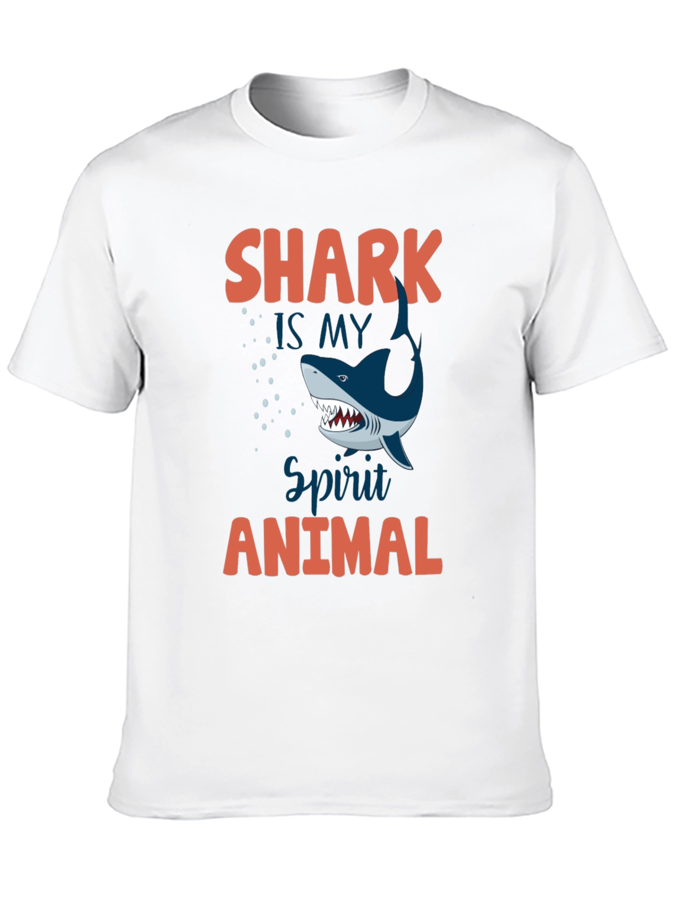Shark Spirit Animal Graphic Tee - Mens Crewneck T-Shirt