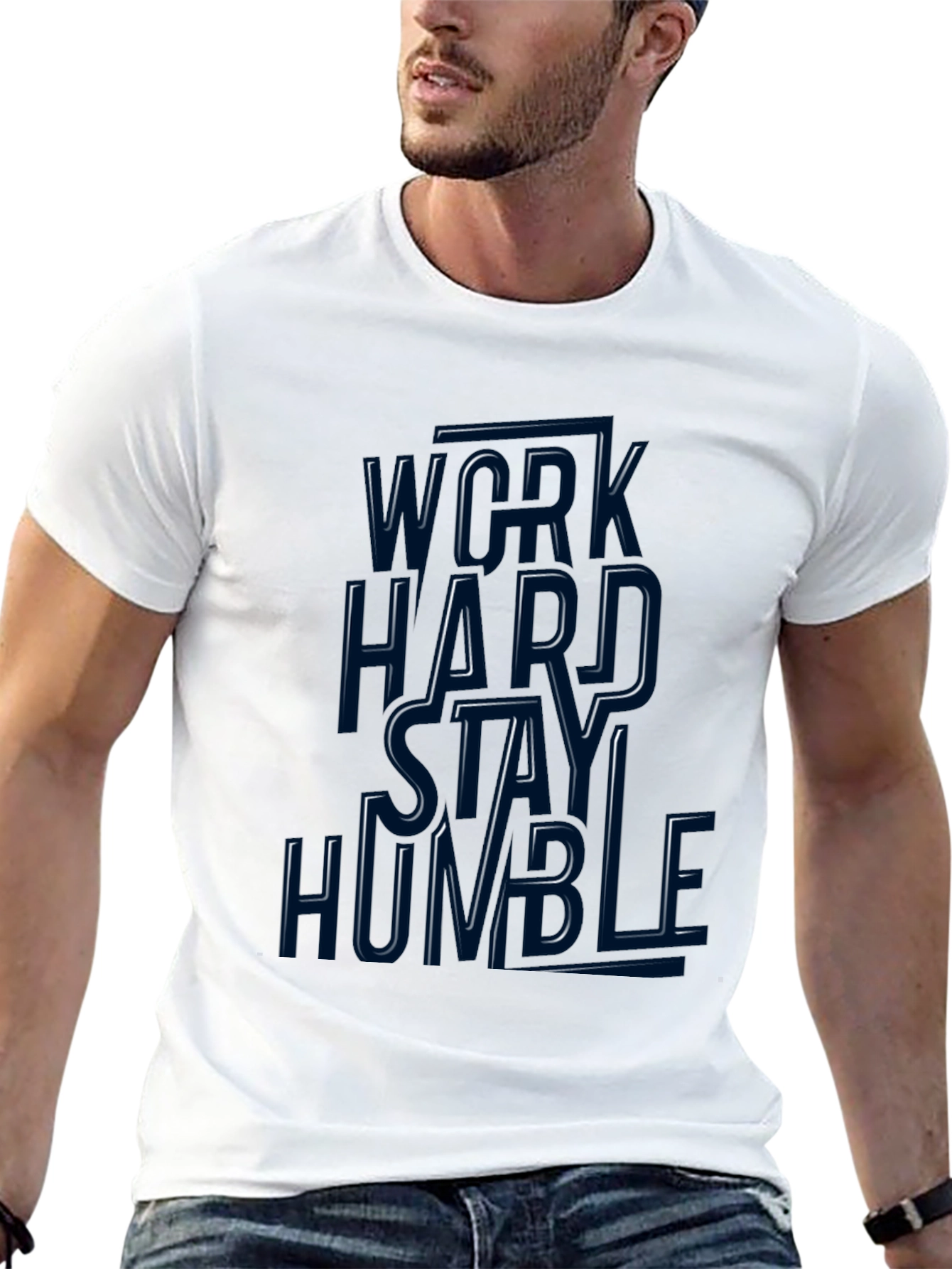 Work Hard Stay Humble Graphic Tee - Black