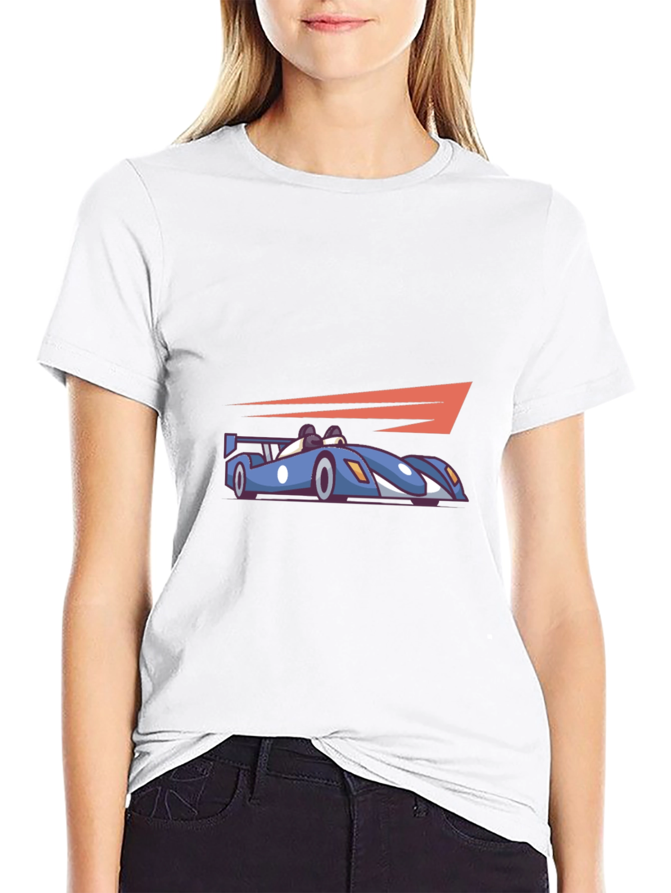 Race Car Graphic Tee - Black Cotton