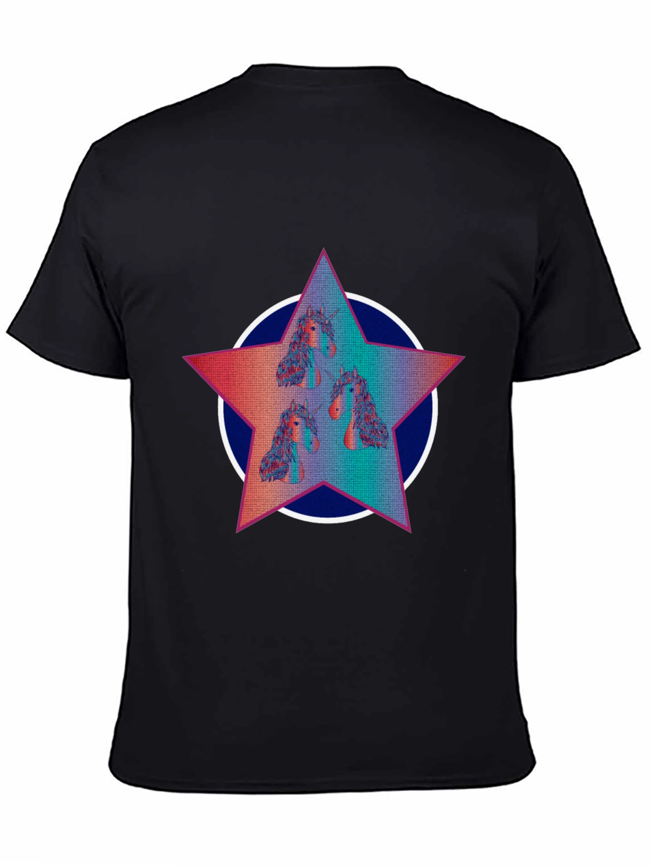 Unicorn Star Graphic Tee - Black