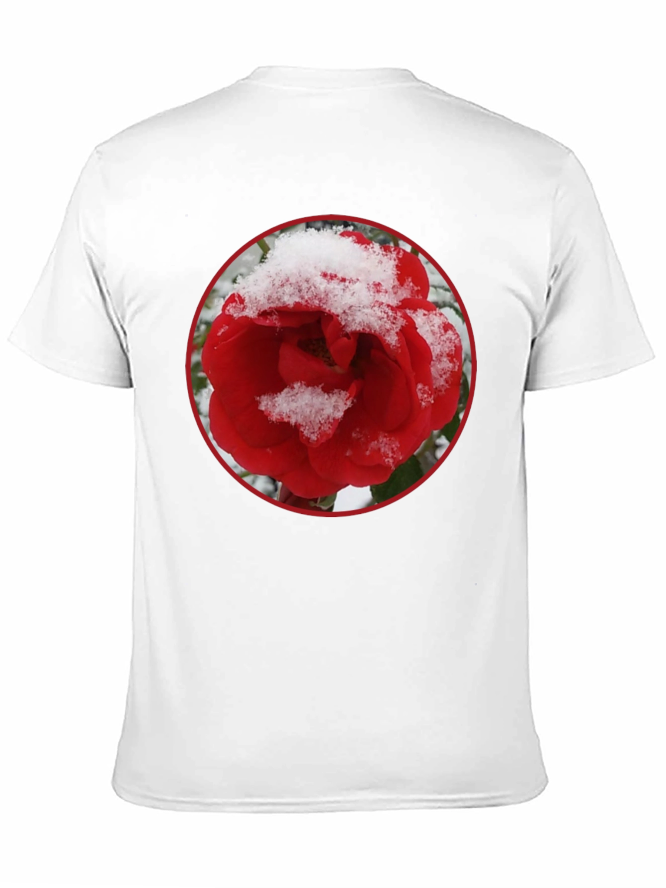 Red Rose in Snow Graphic T-Shirt