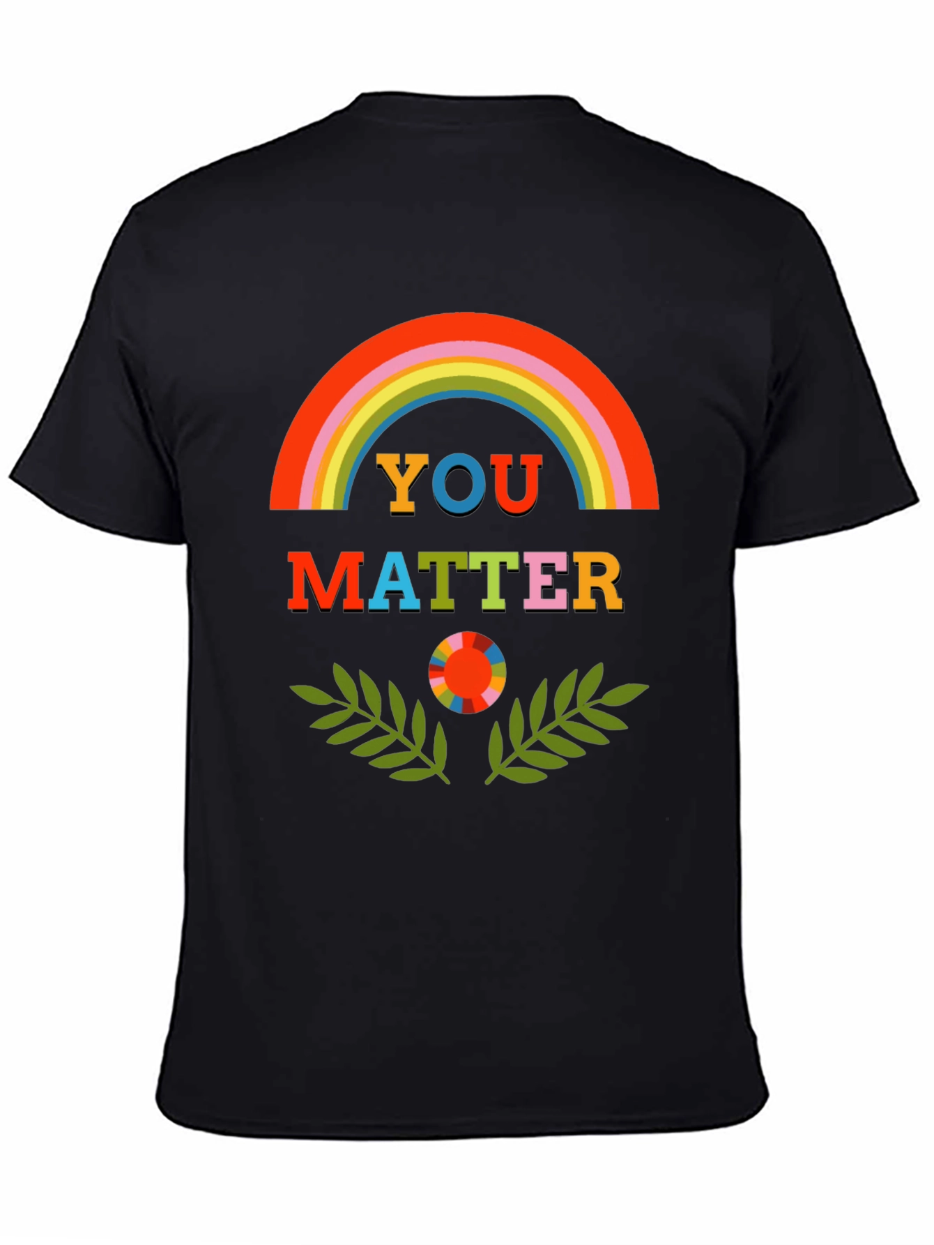You Matter Rainbow Graphic Tee - Unisex Black T-Shirt