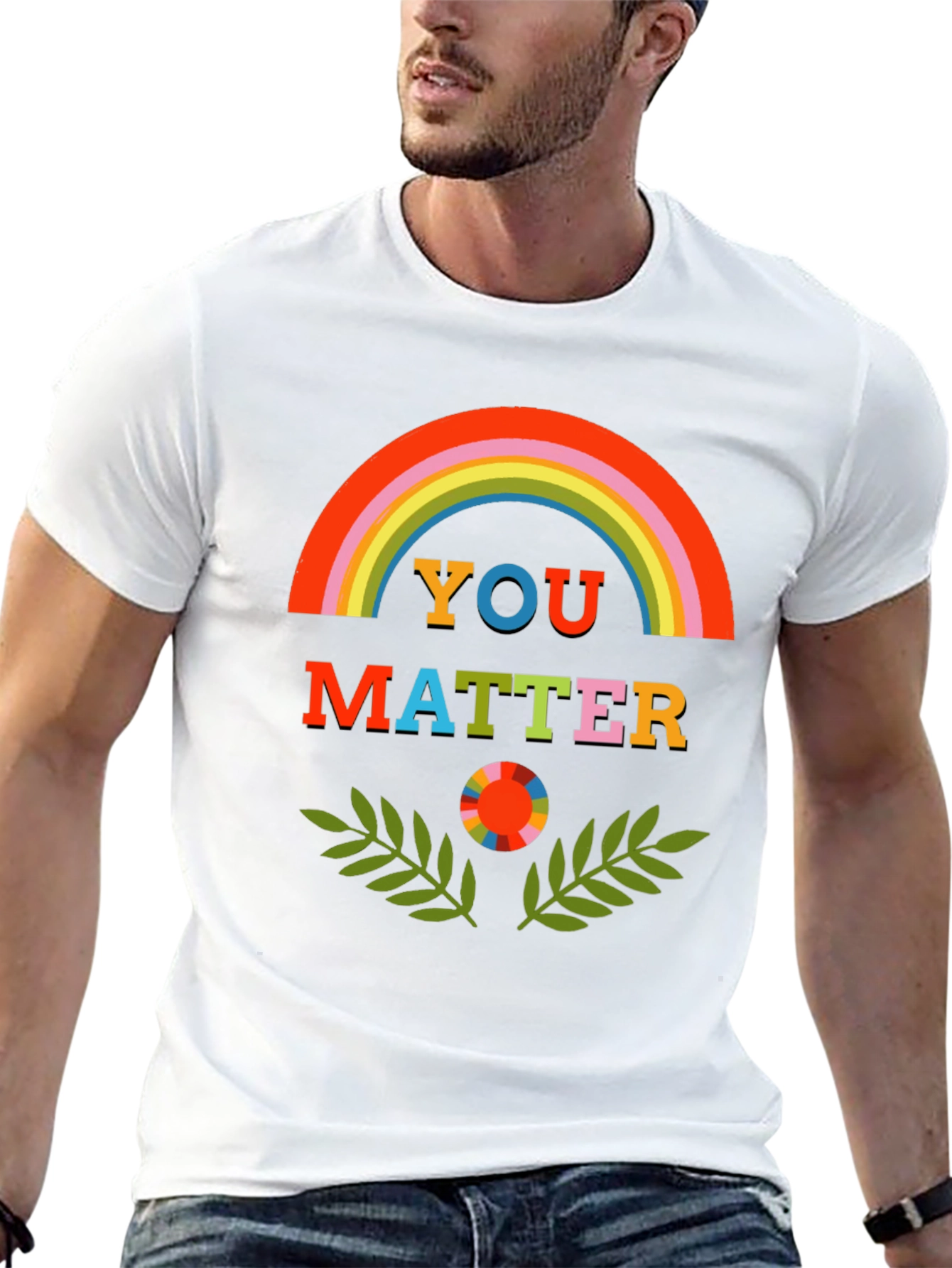 You Matter Rainbow Graphic Tee - Unisex Black T-Shirt