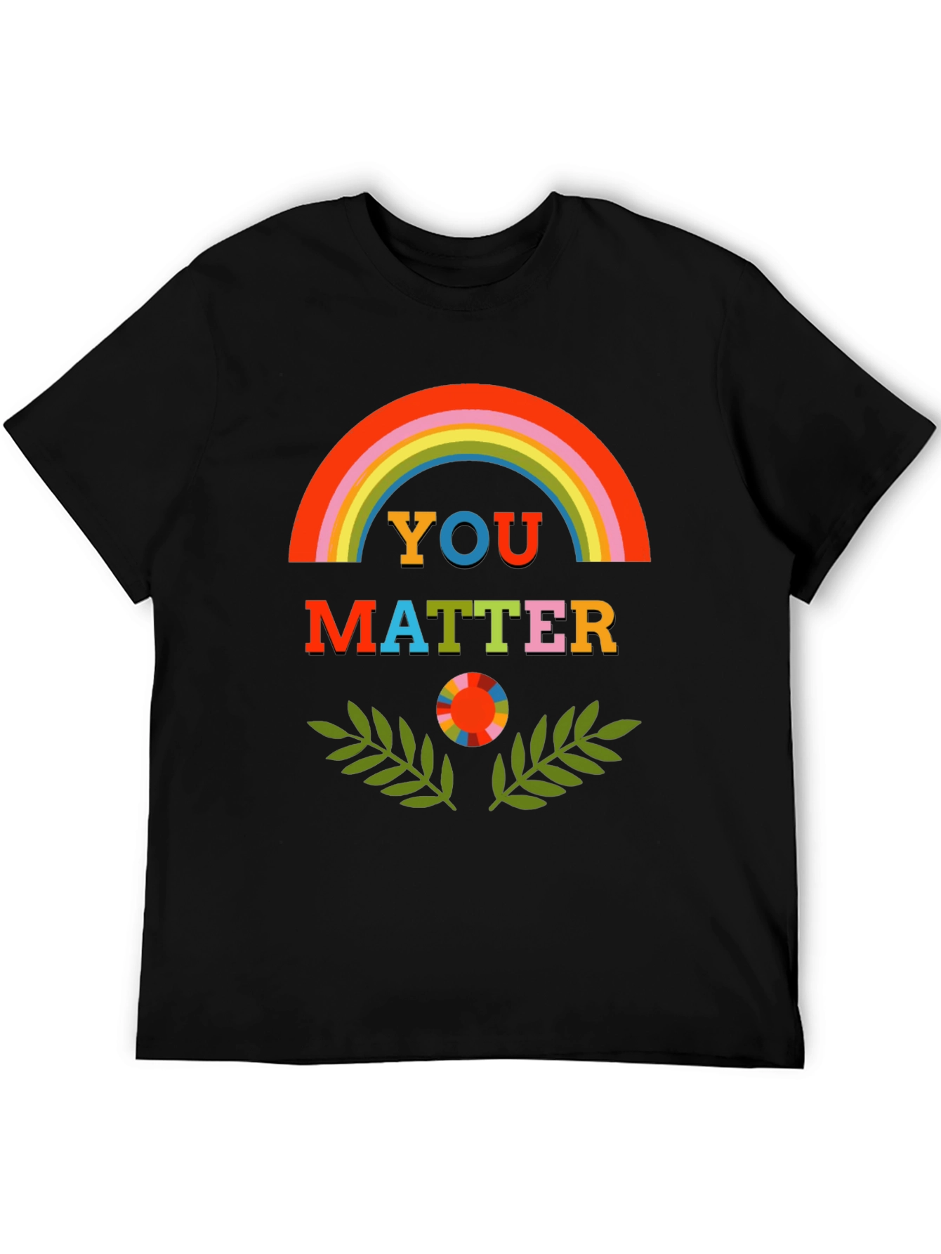 You Matter Rainbow Graphic Tee - Unisex Black T-Shirt