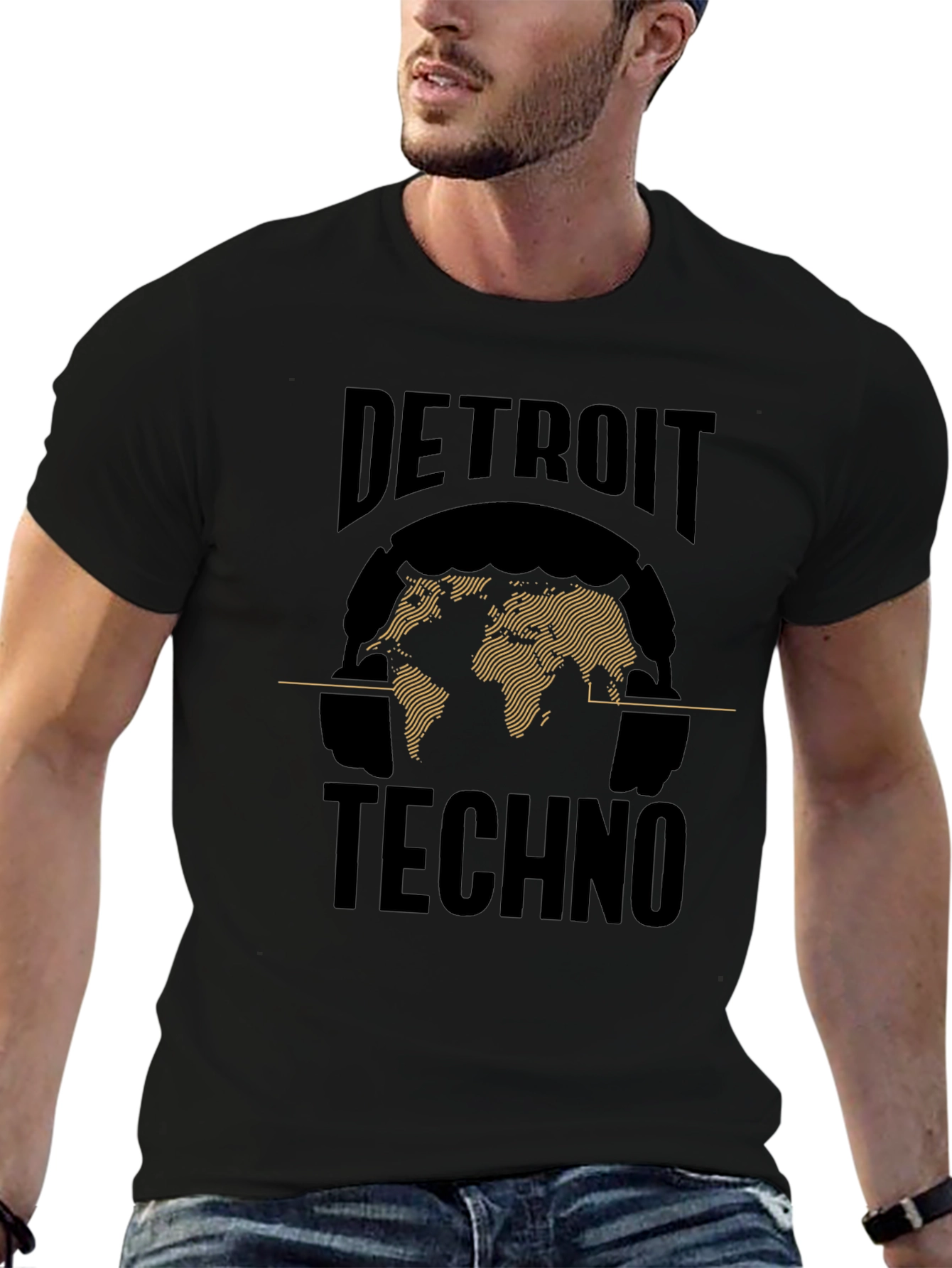 Detroit Techno World Map Graphic Tee