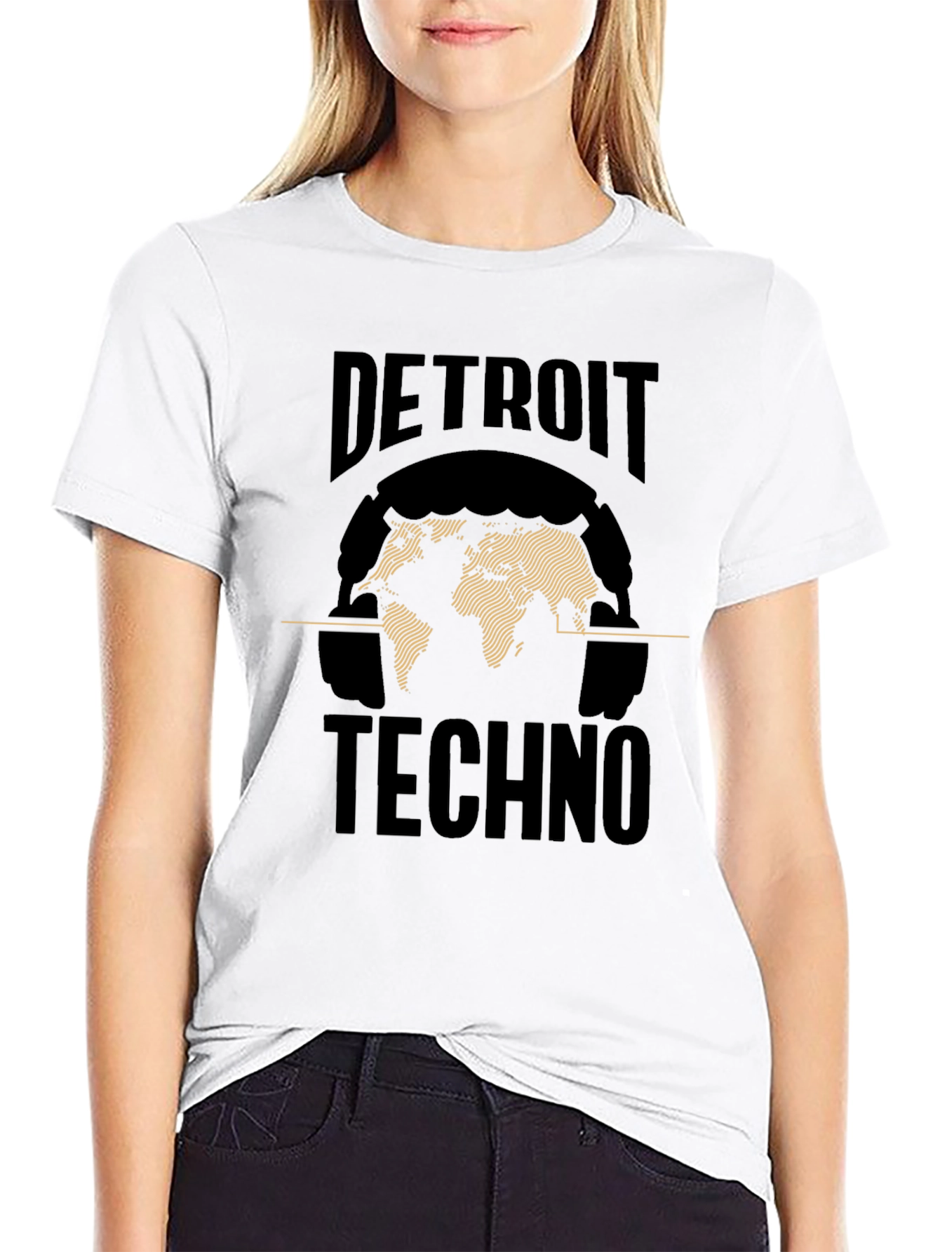 Detroit Techno World Map Graphic Tee