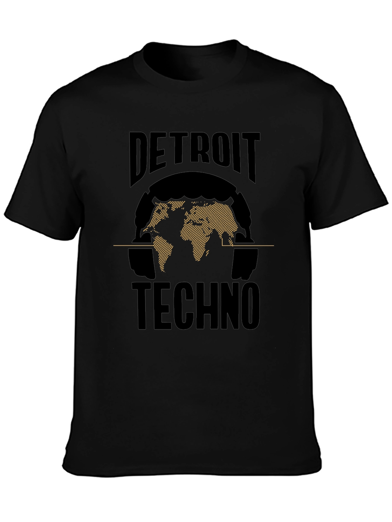 Detroit Techno World Map Graphic Tee