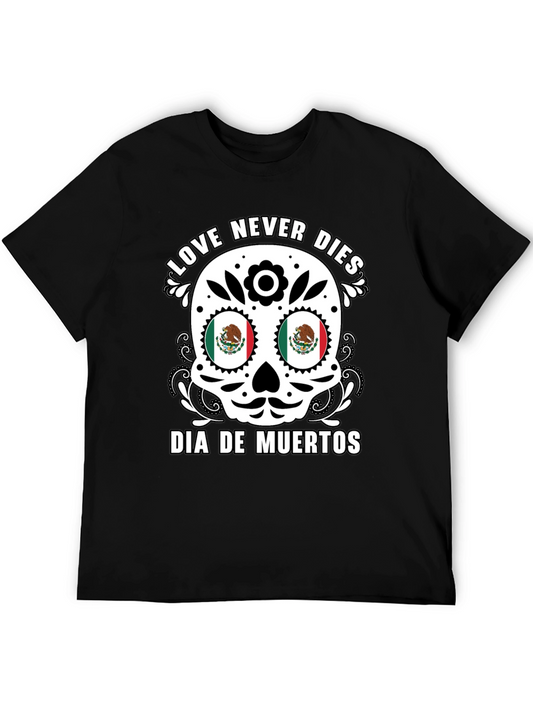 Dia de Muertos Skull T-Shirt - Love Never Dies