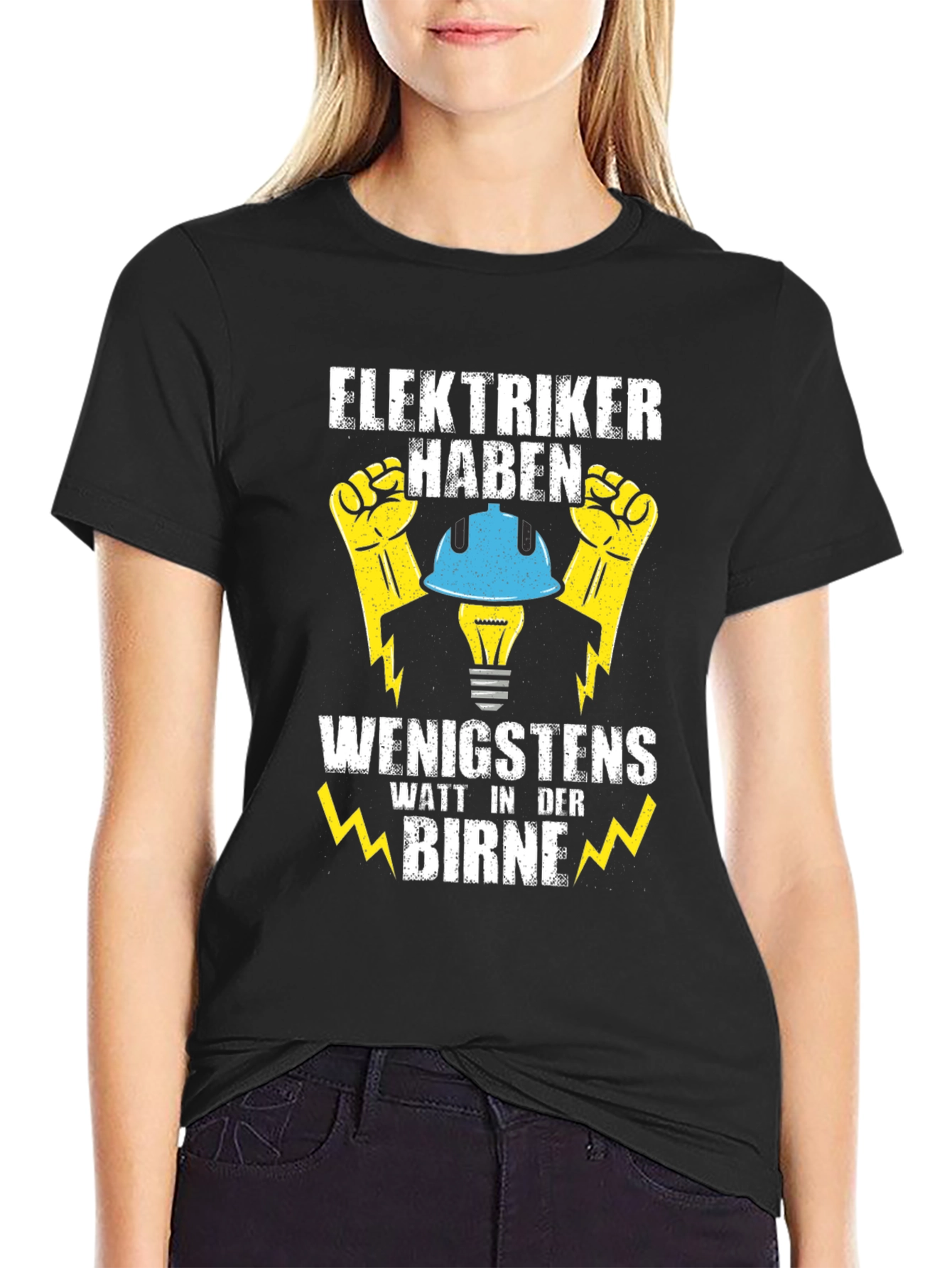 Electrician Humor T-Shirt - Watt In Der Birne