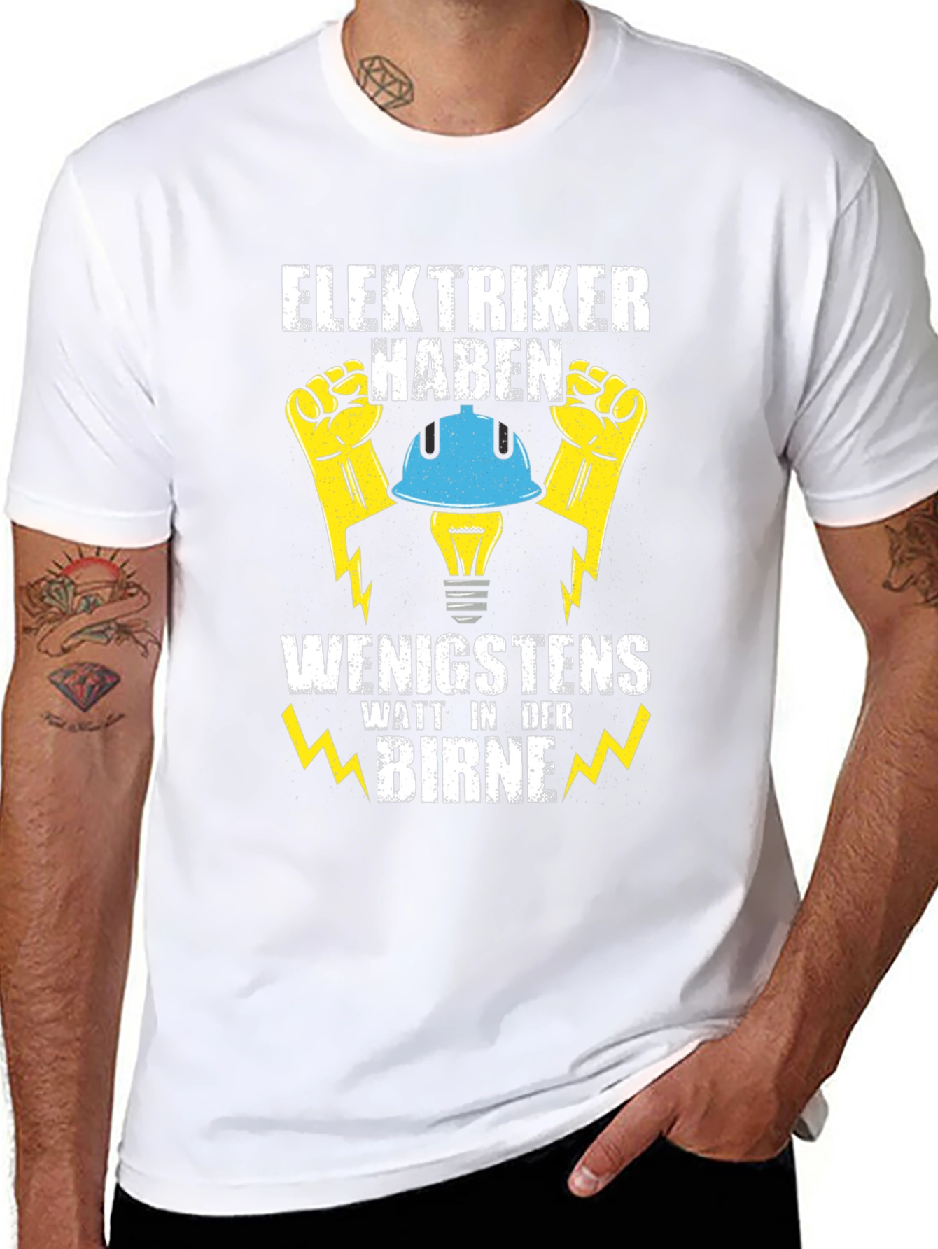 Electrician Humor T-Shirt - Watt In Der Birne