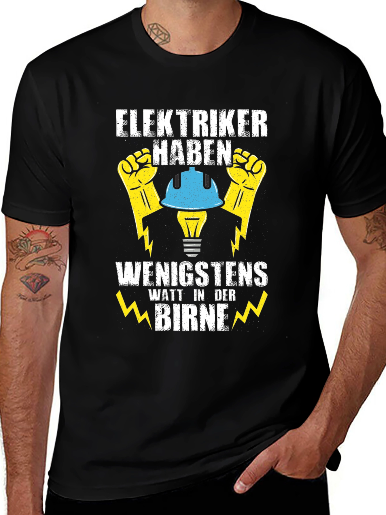 Electrician Humor T-Shirt - Watt In Der Birne