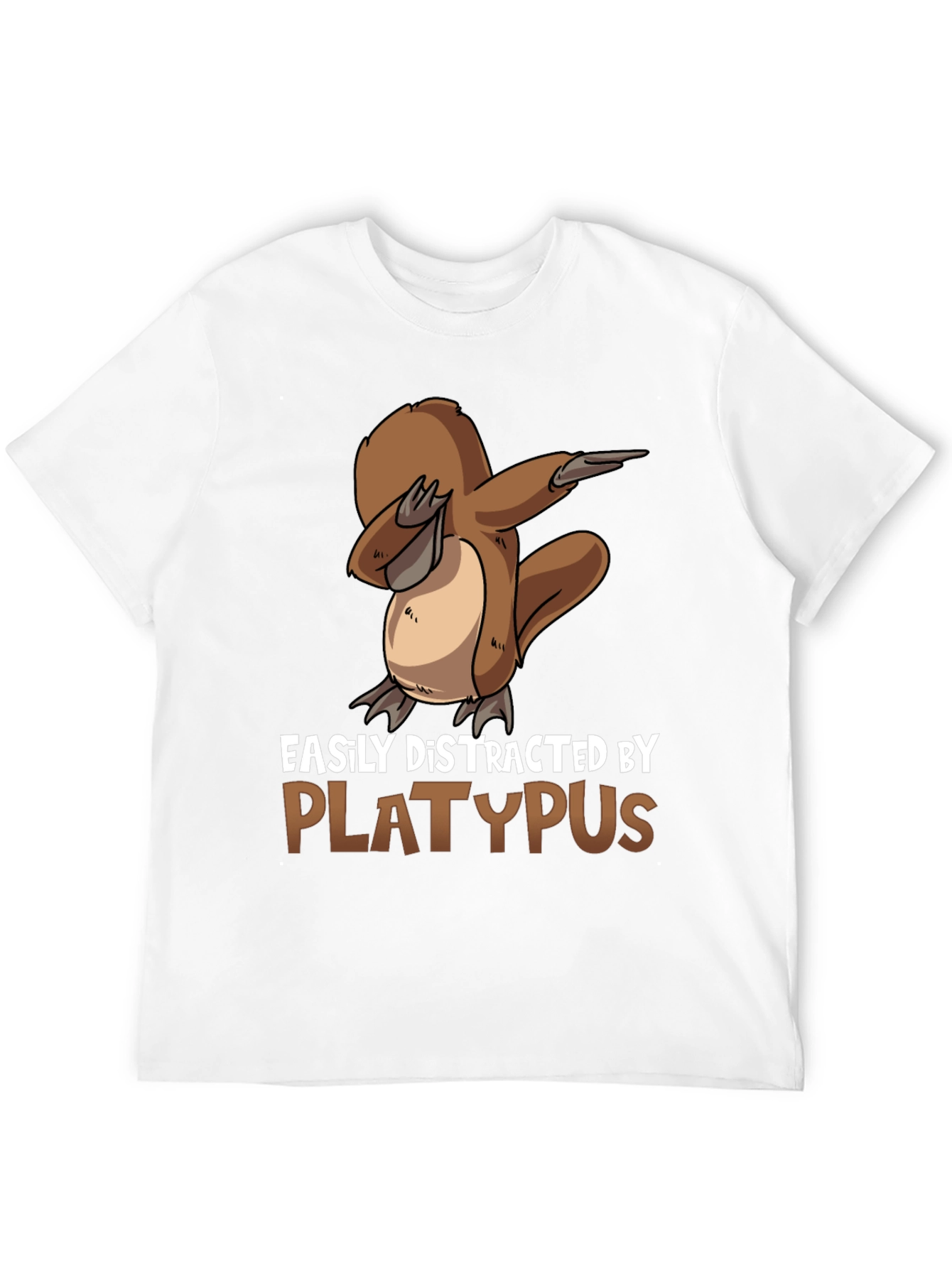 Easily Distracted By Platypus Black T-Shirt