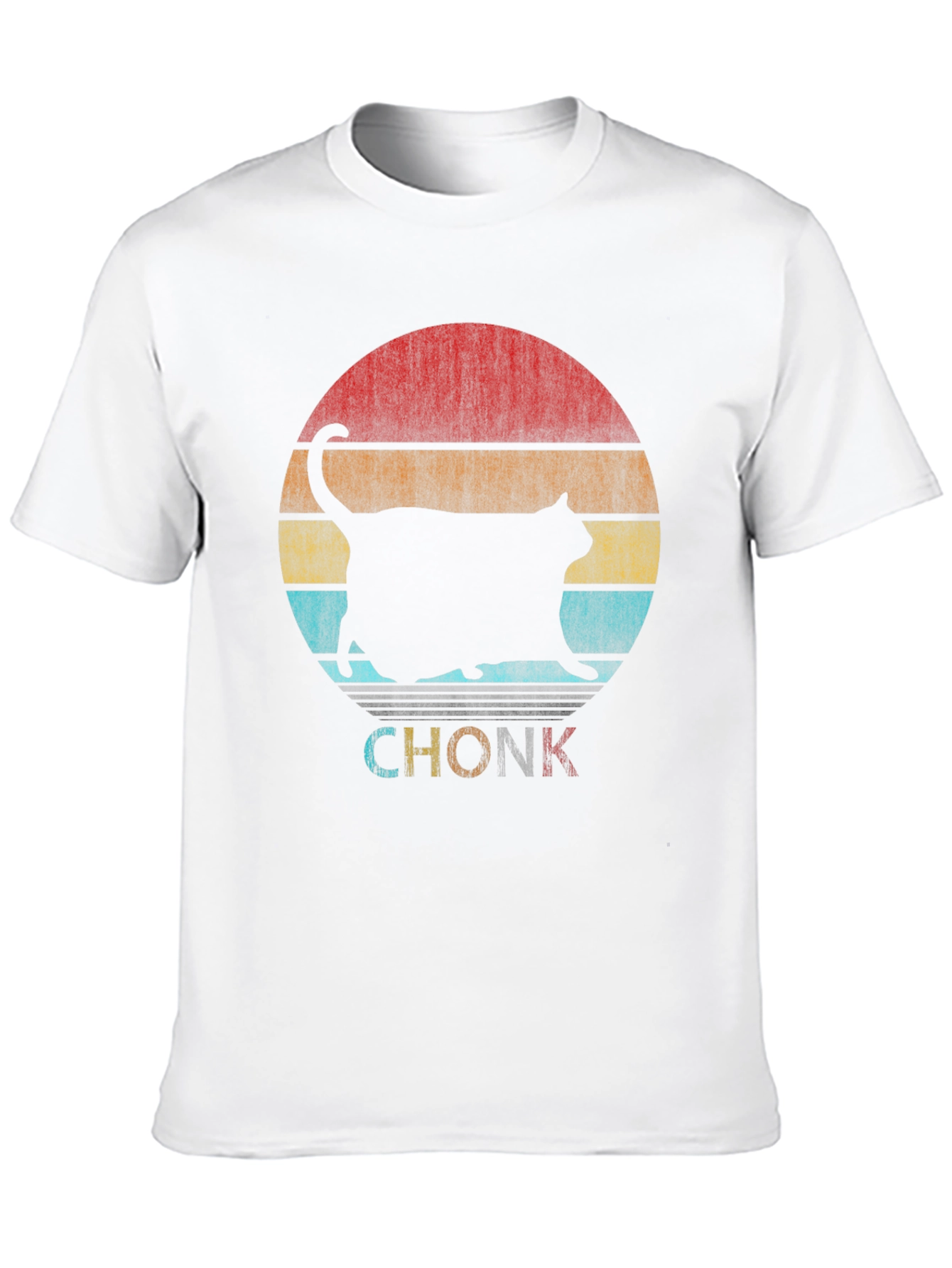 Chonk Cat Retro T-Shirt Funny Graphic Tee