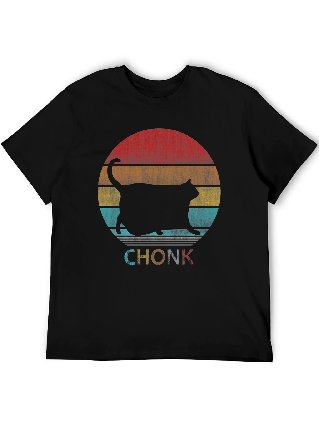 Chonk Cat Retro T-Shirt Funny Graphic Tee