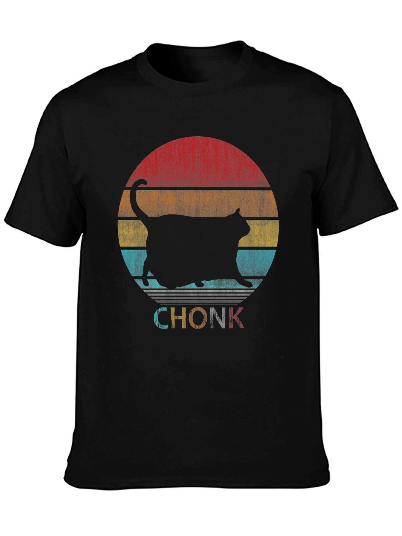 Chonk Cat Retro T-Shirt Funny Graphic Tee
