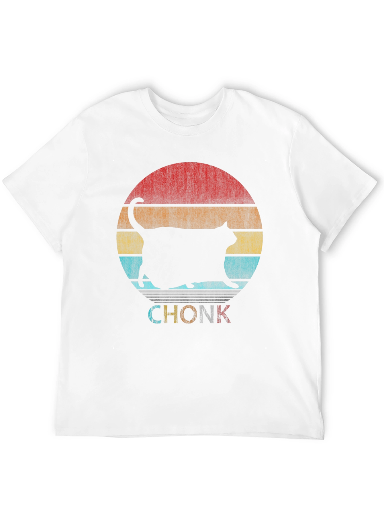 Chonk Cat Retro T-Shirt Funny Graphic Tee