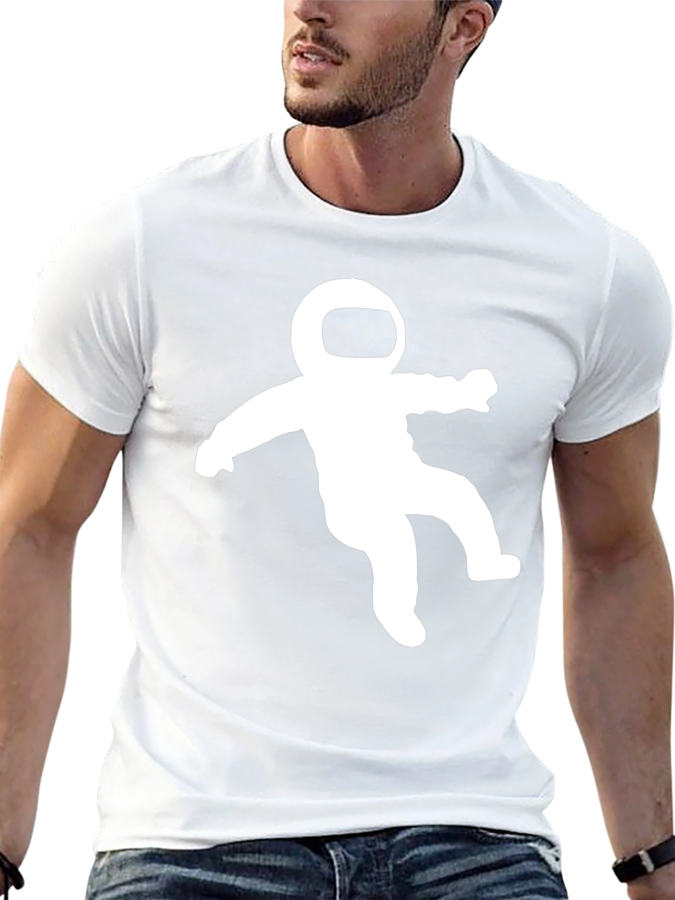 Astronaut Graphic Black T-Shirt - Space Explorer Tee