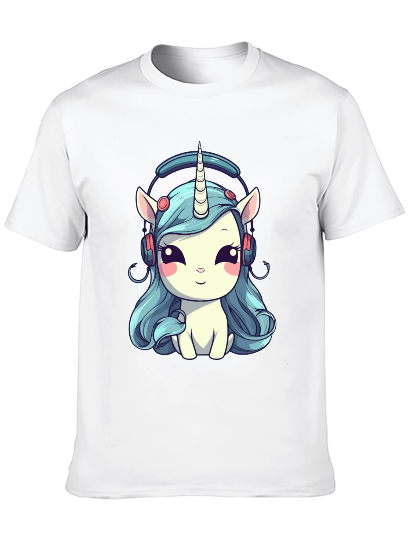 Unicorn Headphone Graphic Tee - Black