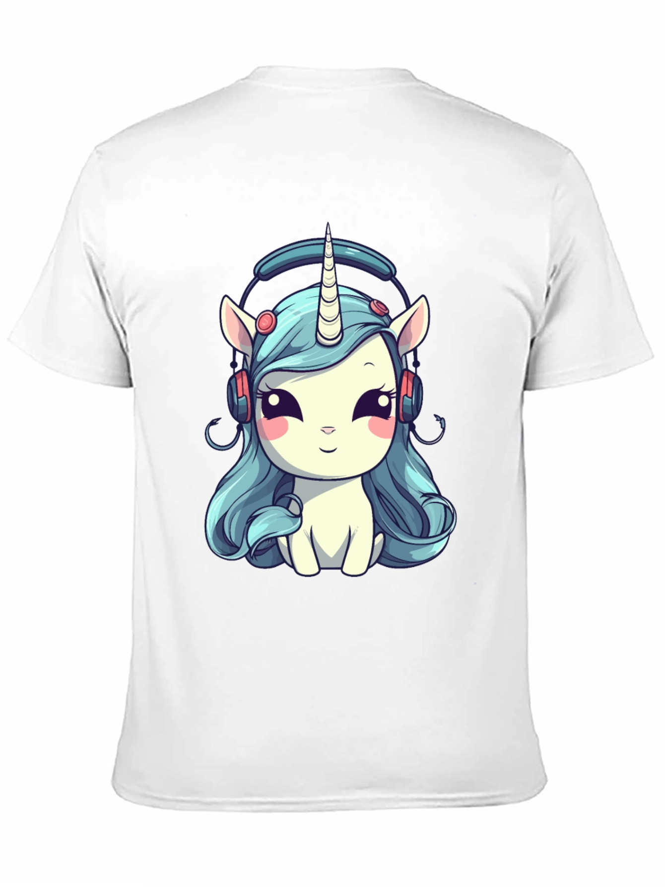 Unicorn Headphone Graphic Tee - Black