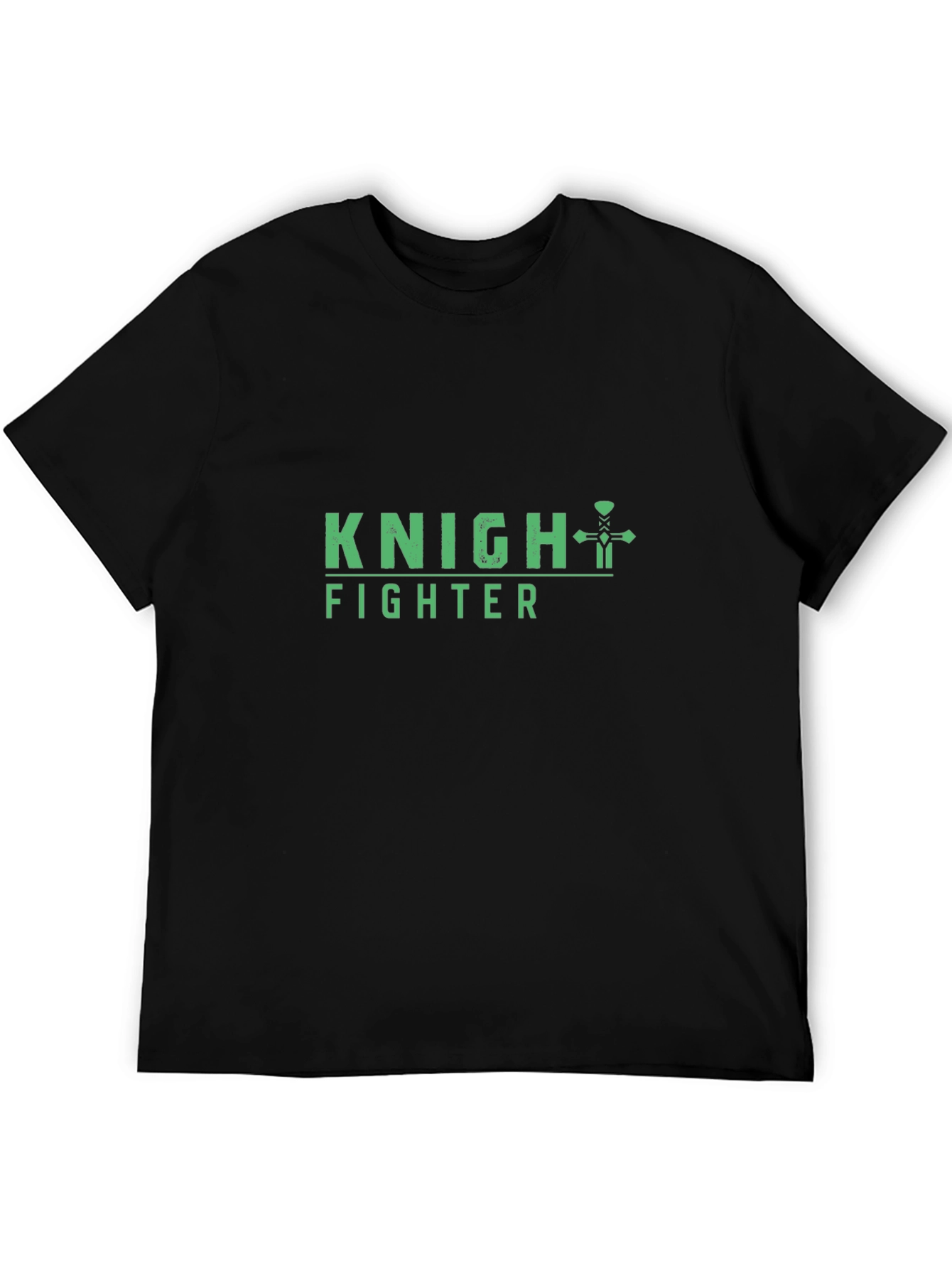 Knight Fighter Graphic T-Shirt - Black