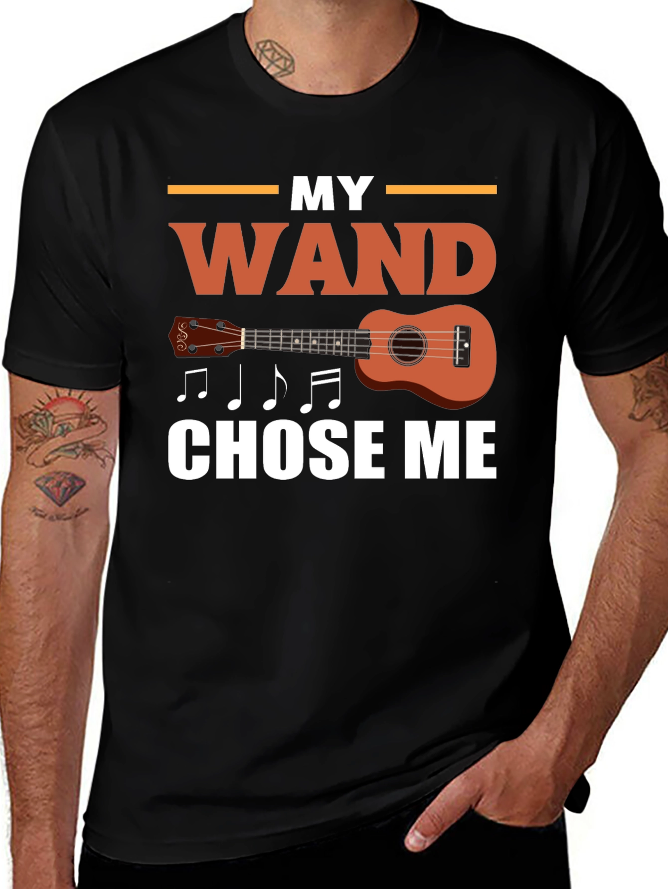 My Wand Chose Me Ukulele T-Shirt