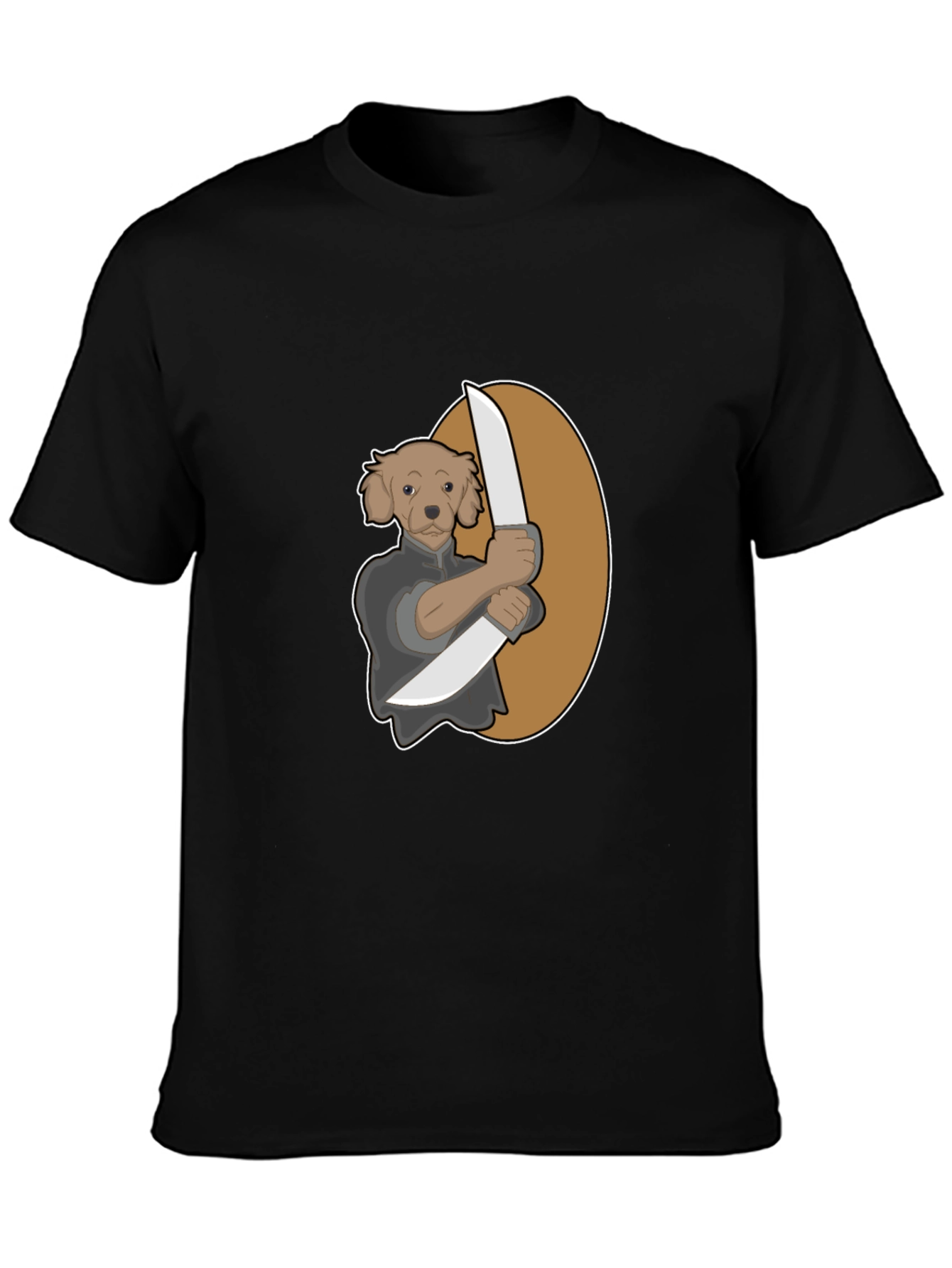 Dog Chef T-Shirt - Black Cartoon Design