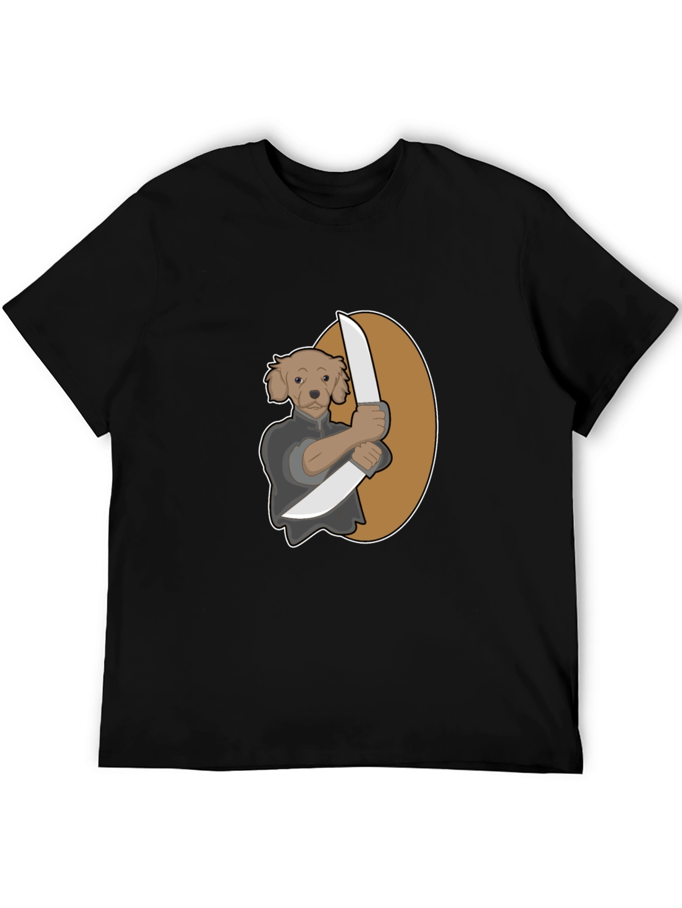 Dog Chef T-Shirt - Black Cartoon Design