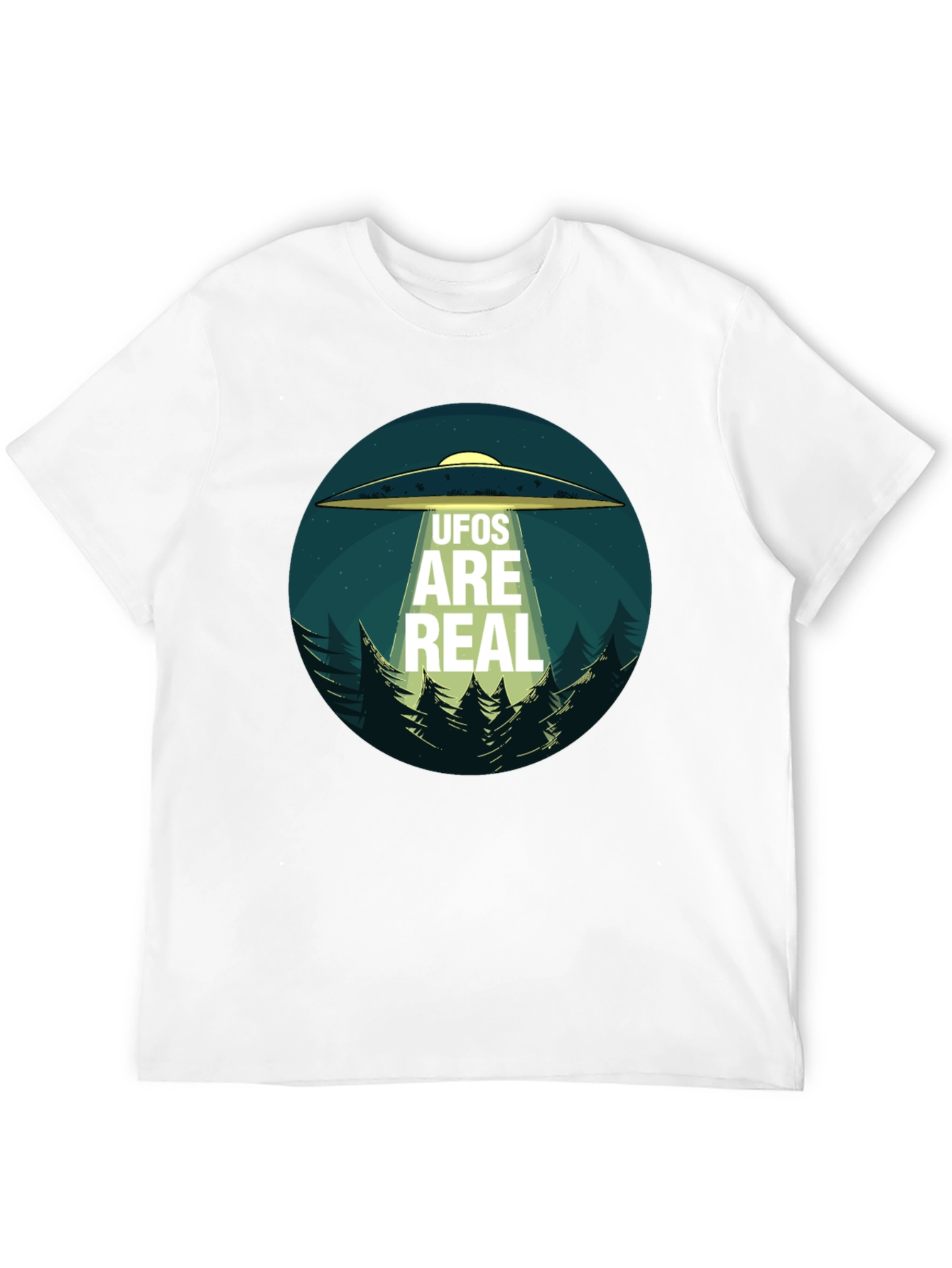 UFOs Are Real Black Cotton Tee