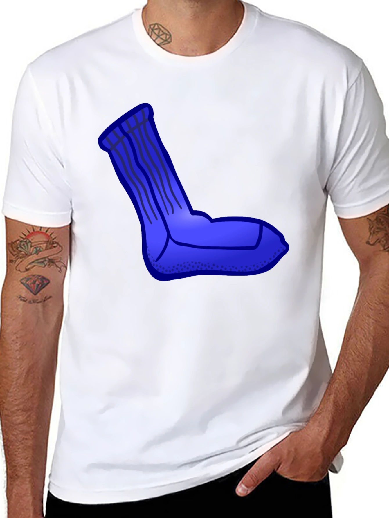 Sock Graphic Black T-Shirt