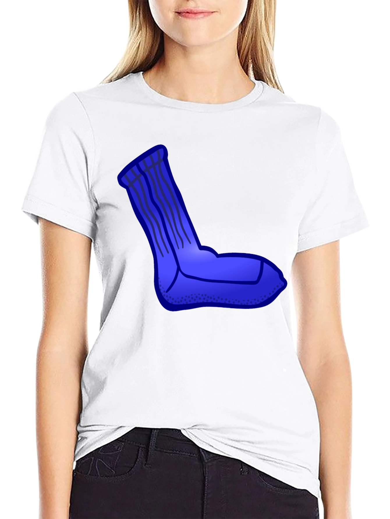 Sock Graphic Black T-Shirt