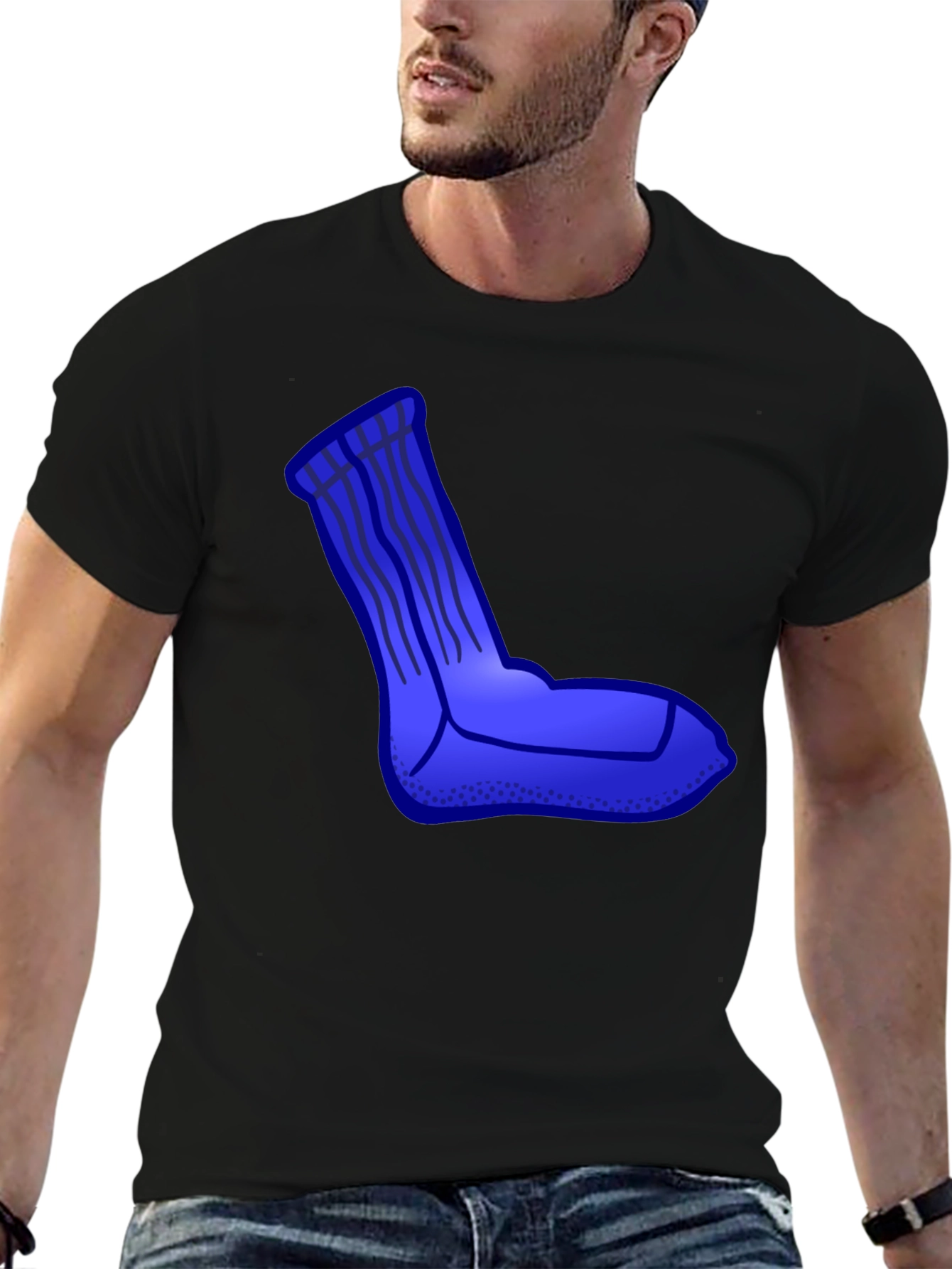 Sock Graphic Black T-Shirt