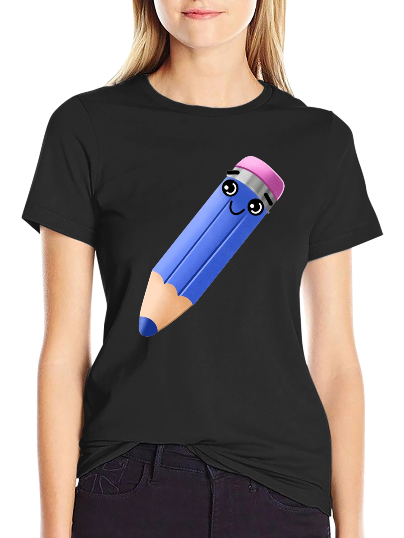 Cute Pencil Graphic T-Shirt