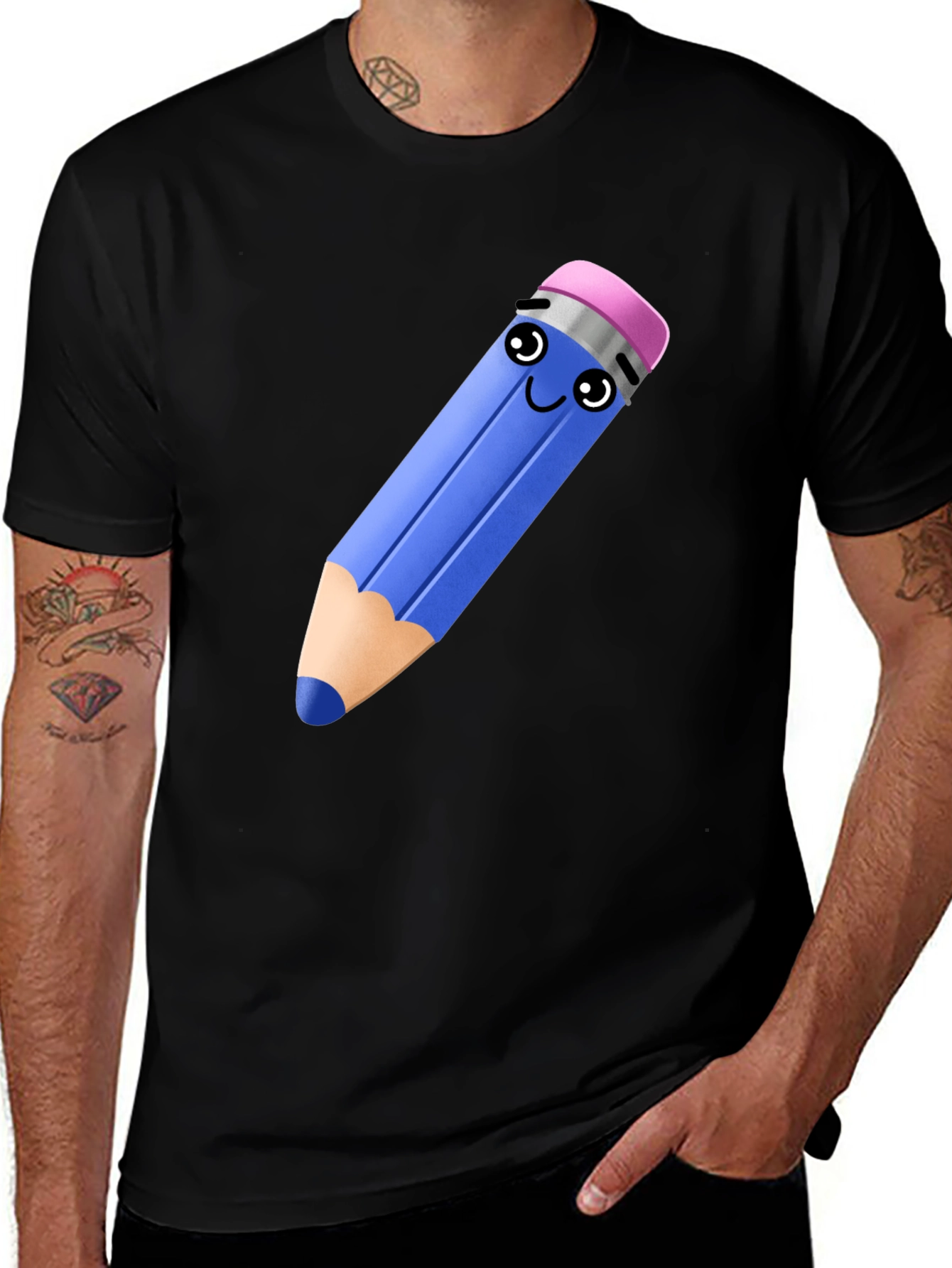 Cute Pencil Graphic T-Shirt