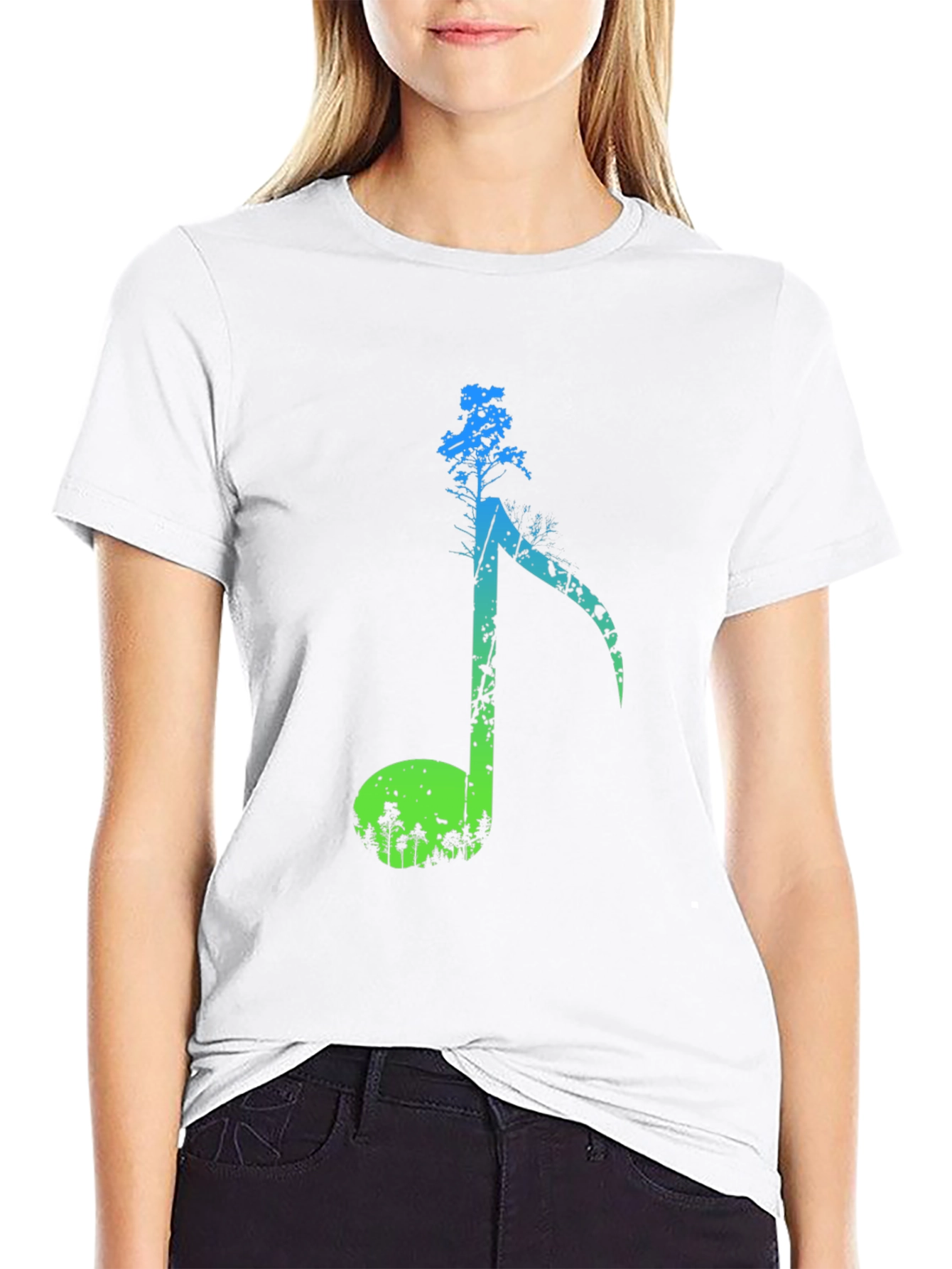 Music Note Forest Graphic Tee