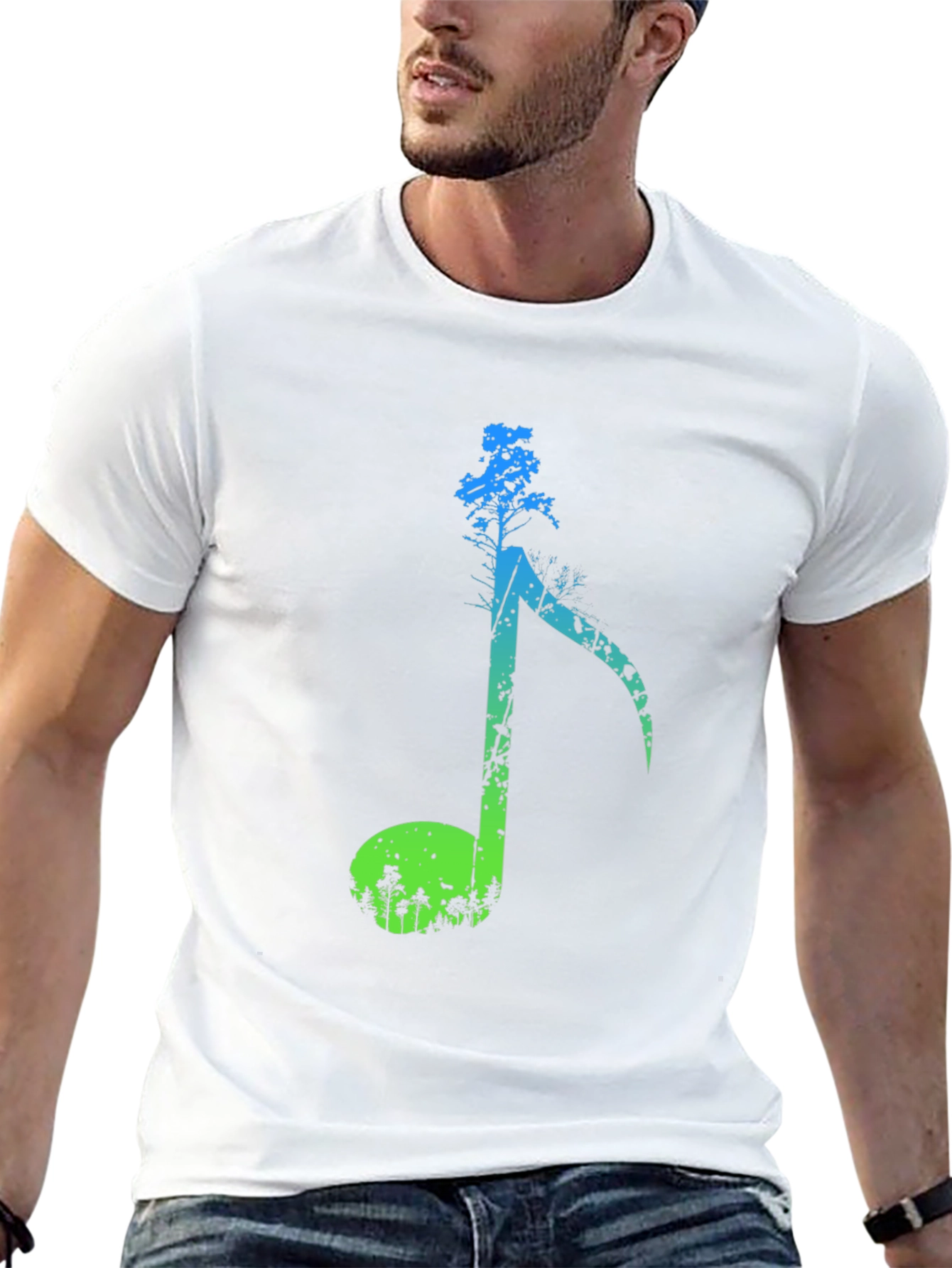 Music Note Forest Graphic Tee