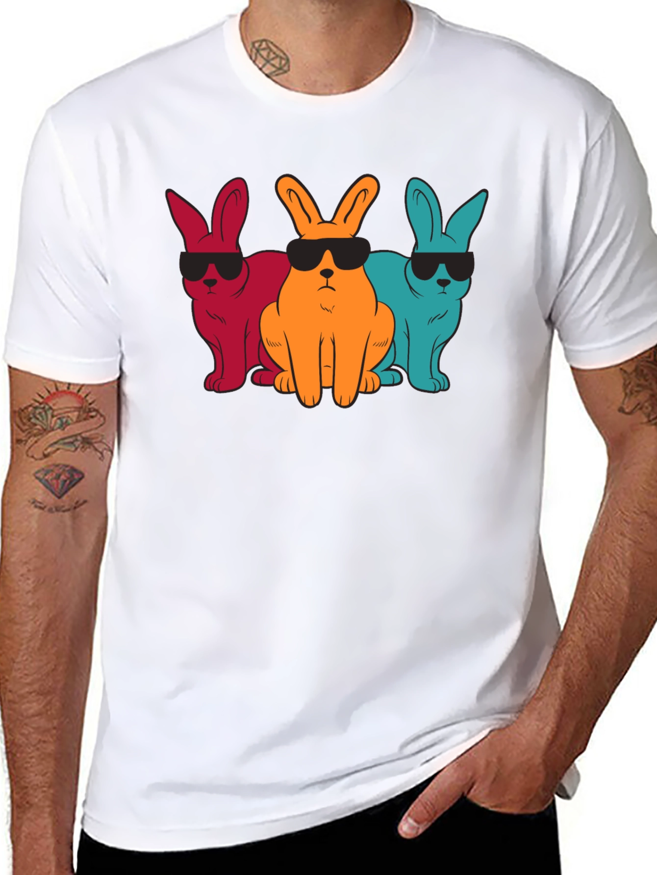 Cool Bunny Graphic T-Shirt
