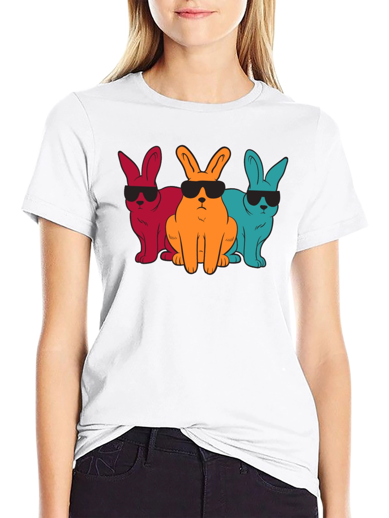 Cool Bunny Graphic T-Shirt
