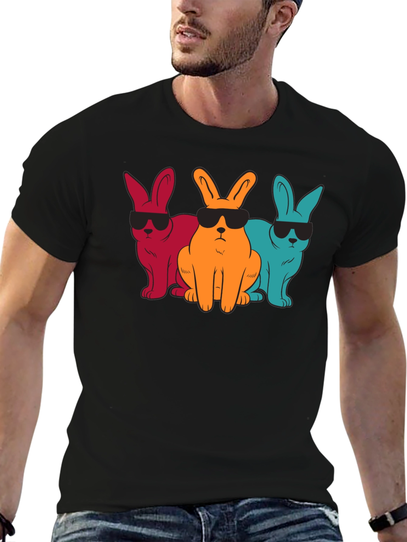 Cool Bunny Graphic T-Shirt