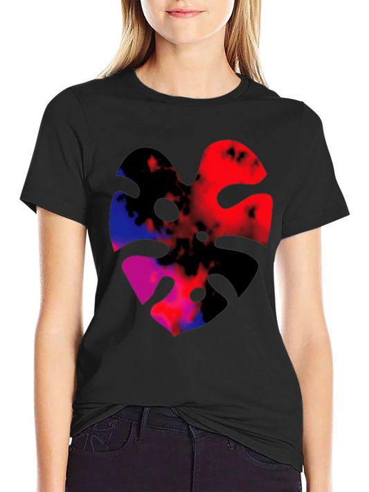 Abstract Monstera Leaf Graphic Tee