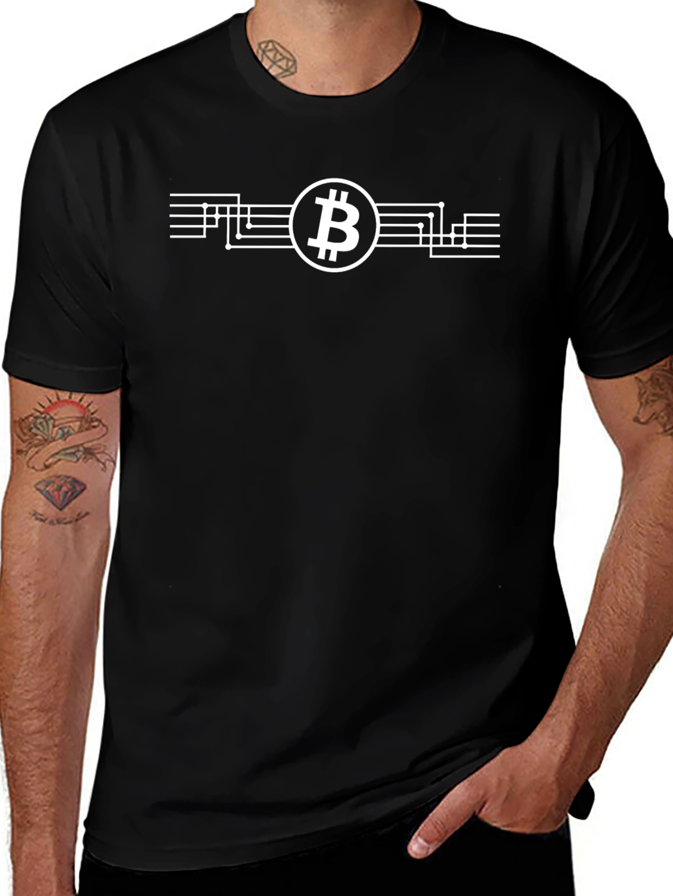 Bitcoin Circuit T-Shirt - Crypto Inspired Design