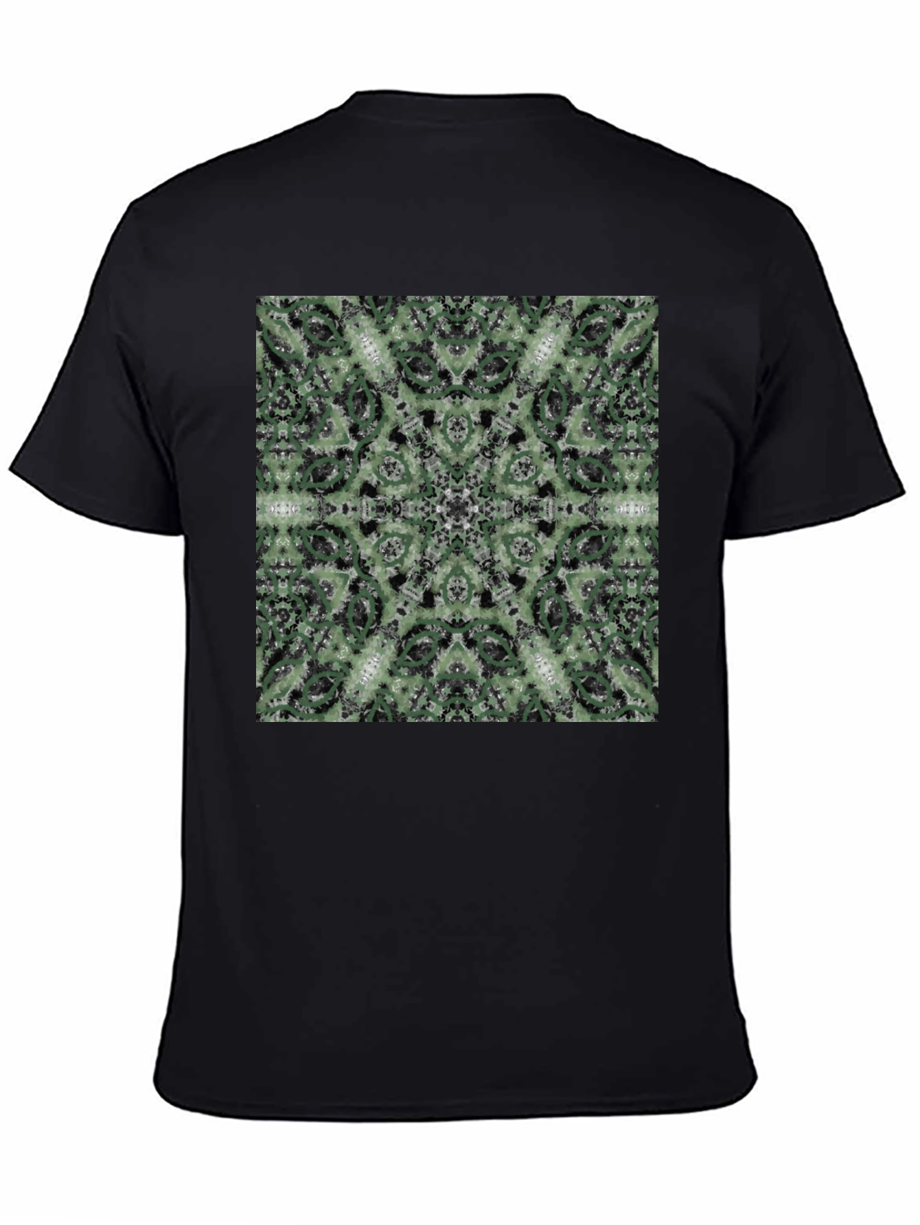 Kaleidoscope Pattern T-Shirt - Black